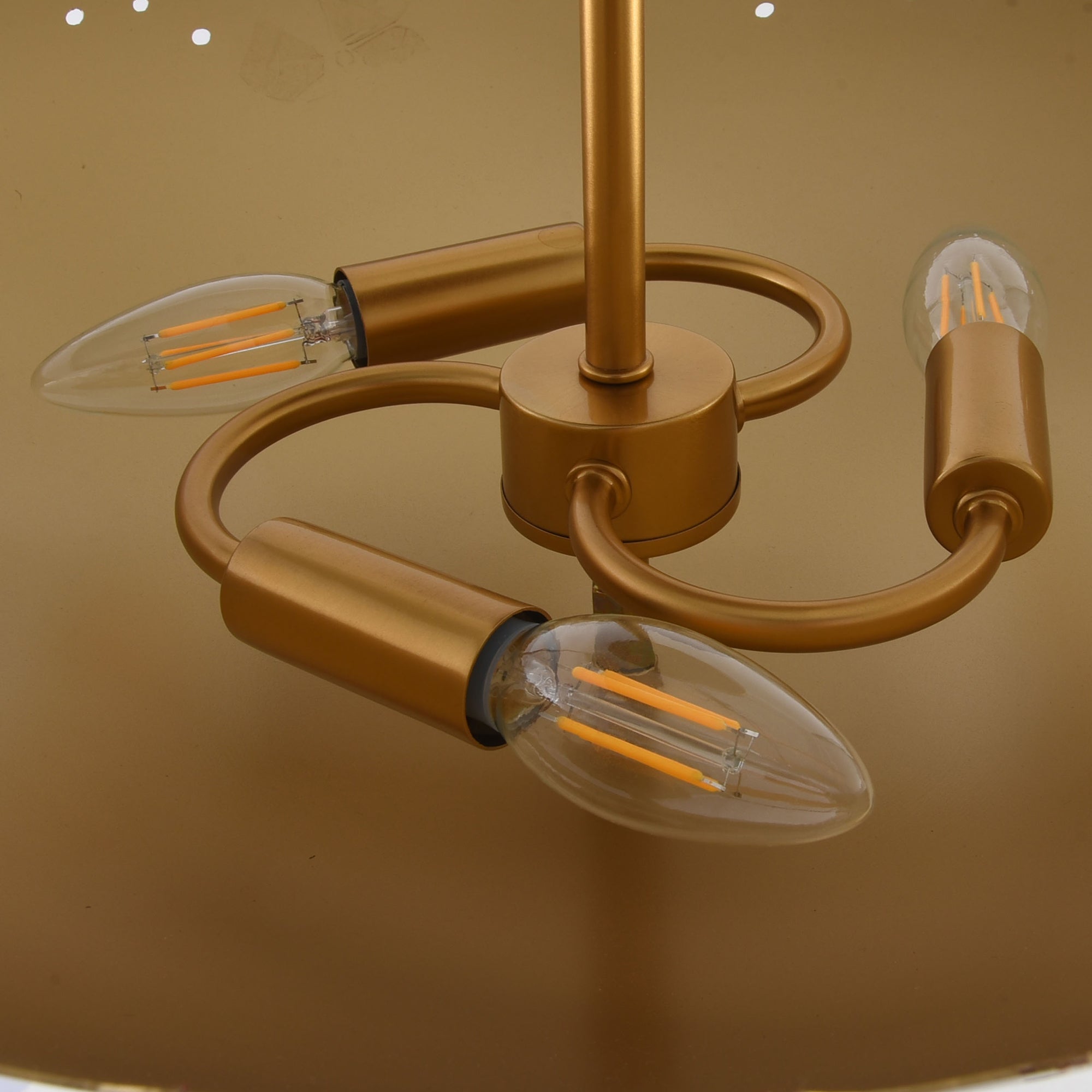 Irma 3-Light Modern Semi-Flush Mount Ceiling Light