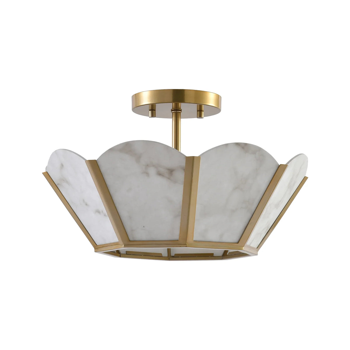 Lena 3-Light Modern Semi-Flush Mount Ceiling Light