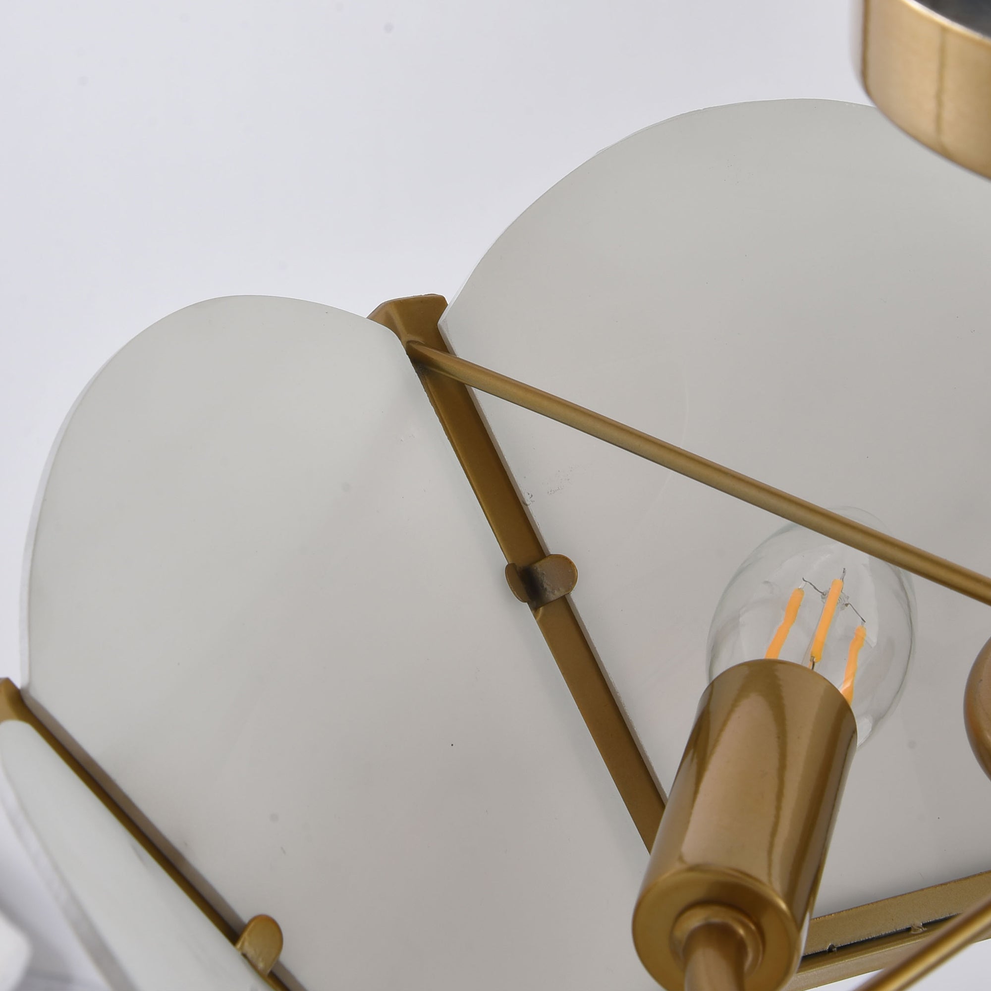 Lena 3-Light Modern Semi-Flush Mount Ceiling Light