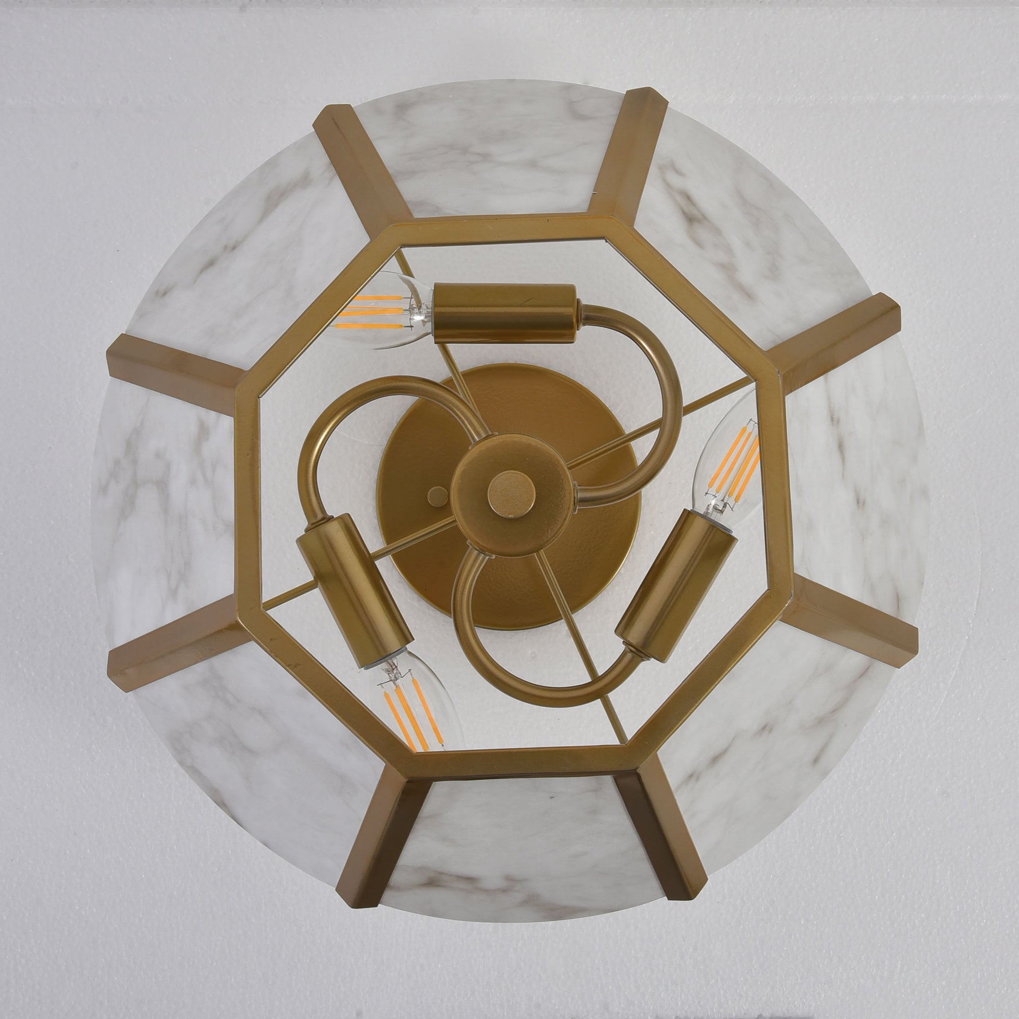 Lena 3-Light Modern Semi-Flush Mount Ceiling Light