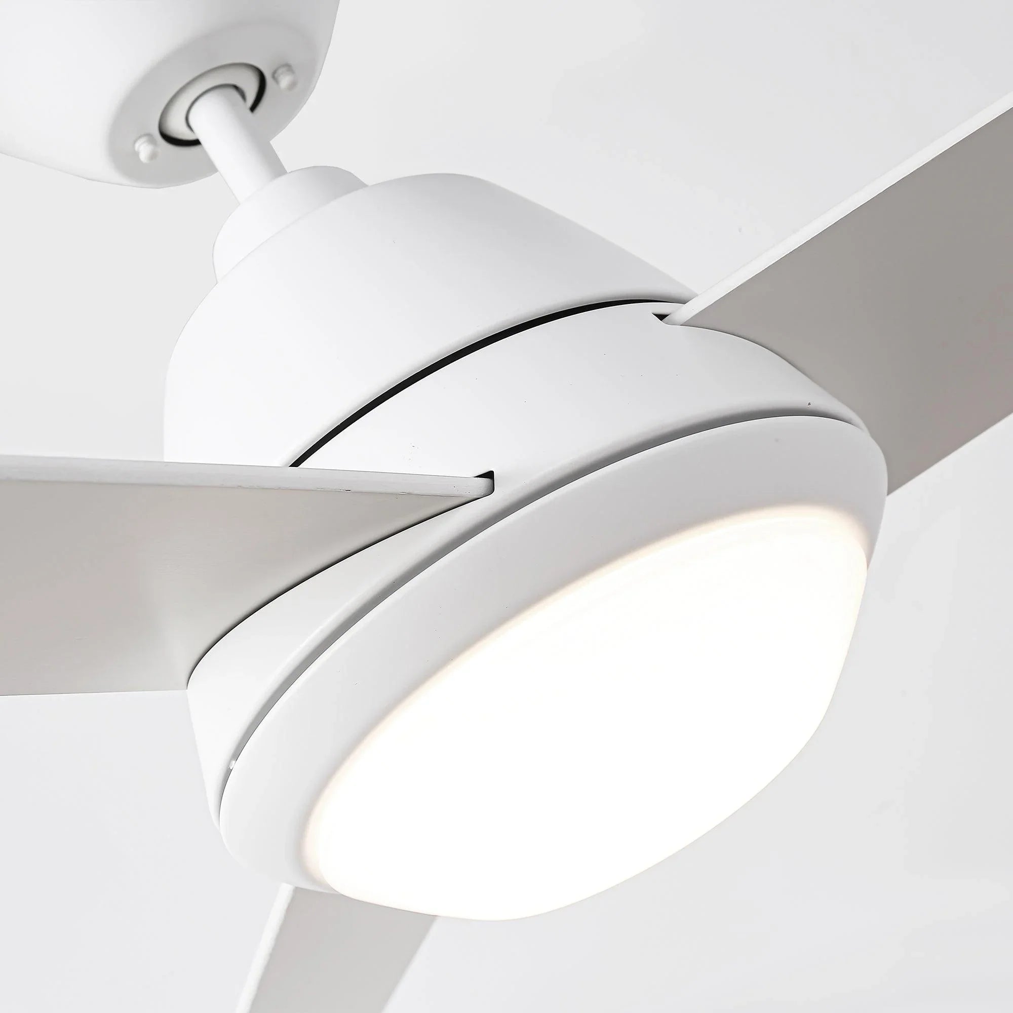 52" 4 Speed Wall Control Ceiling Fan with LED Lighting
