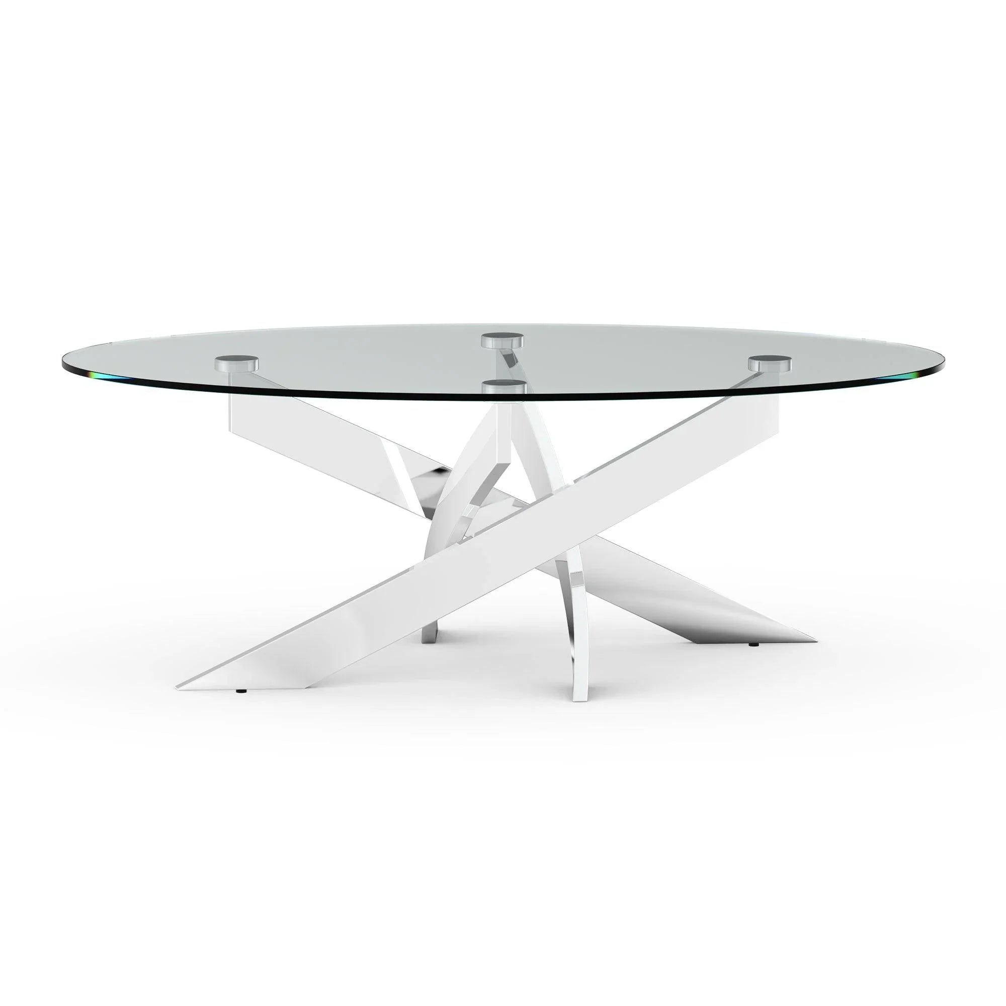 17" H Contemporary Glass Coffee Table in Living Room, Bedroom