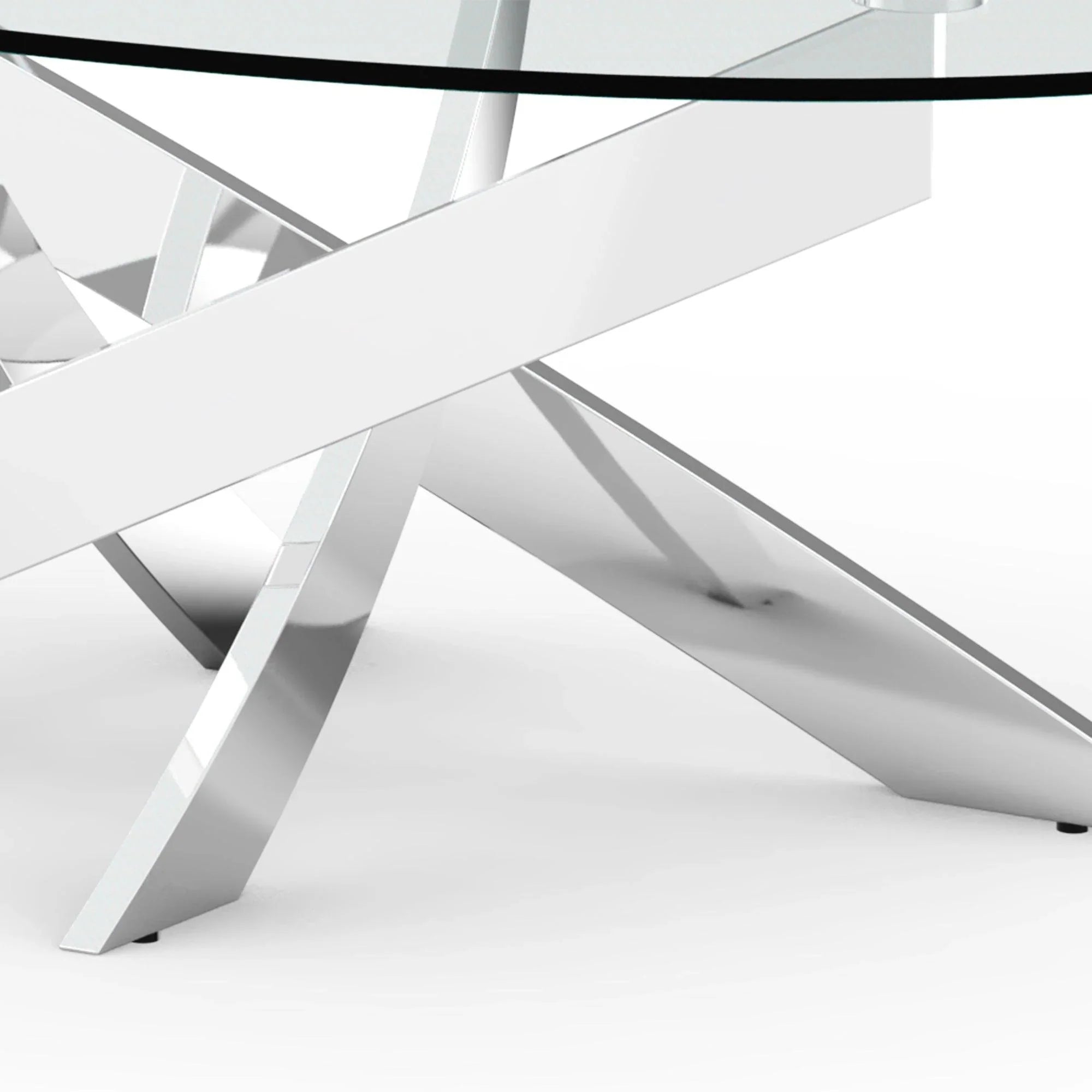 17" H Contemporary Glass Coffee Table in Living Room, Bedroom
