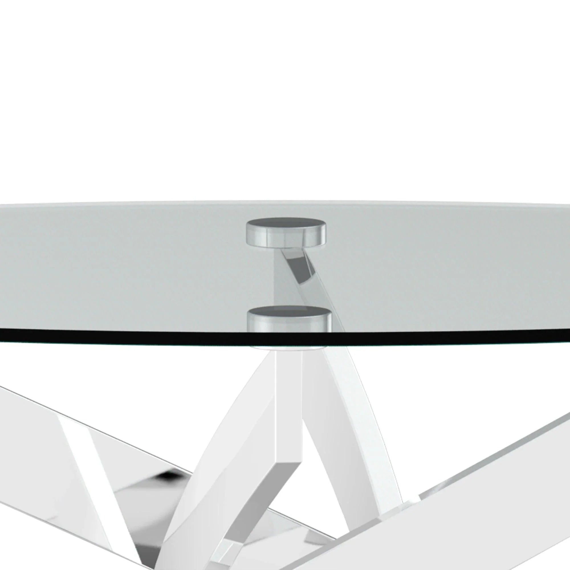 17" H Contemporary Glass Coffee Table in Living Room, Bedroom
