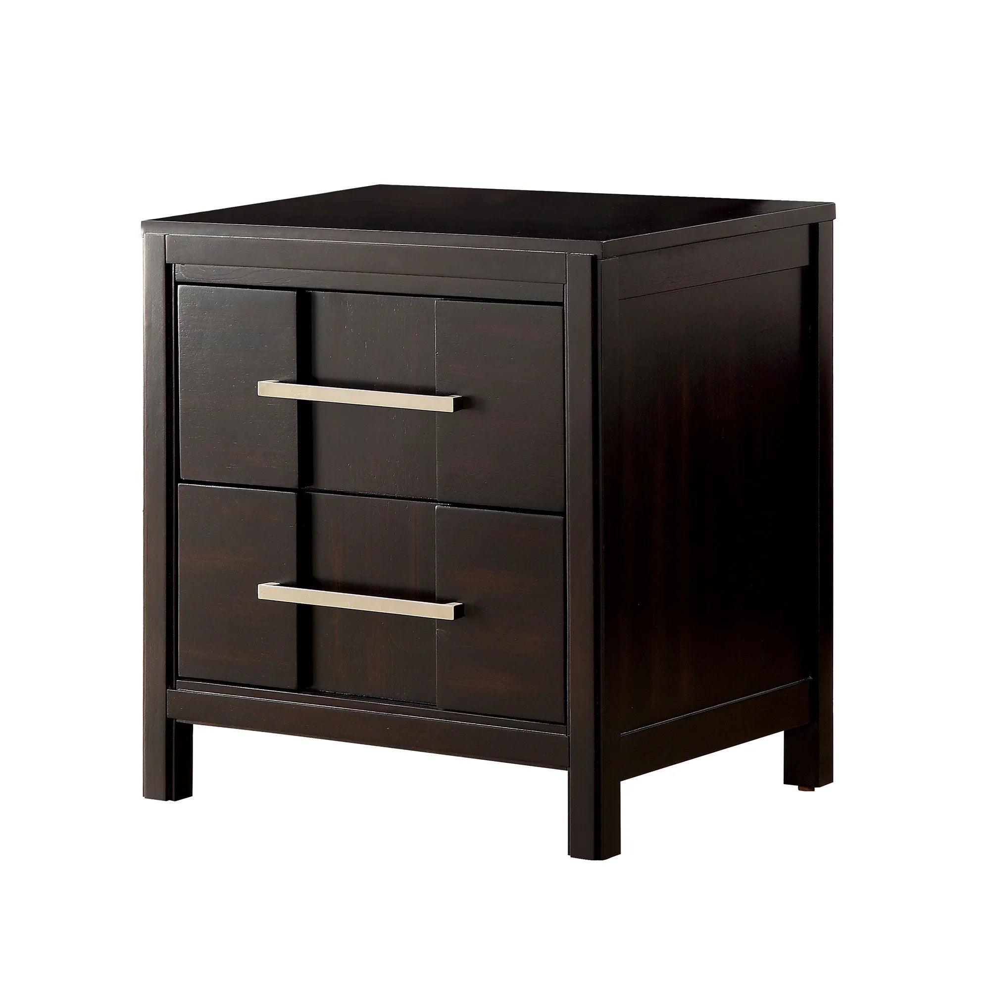 Berenice 23" Transitional Solid Wood 2-Drawer Nightstand