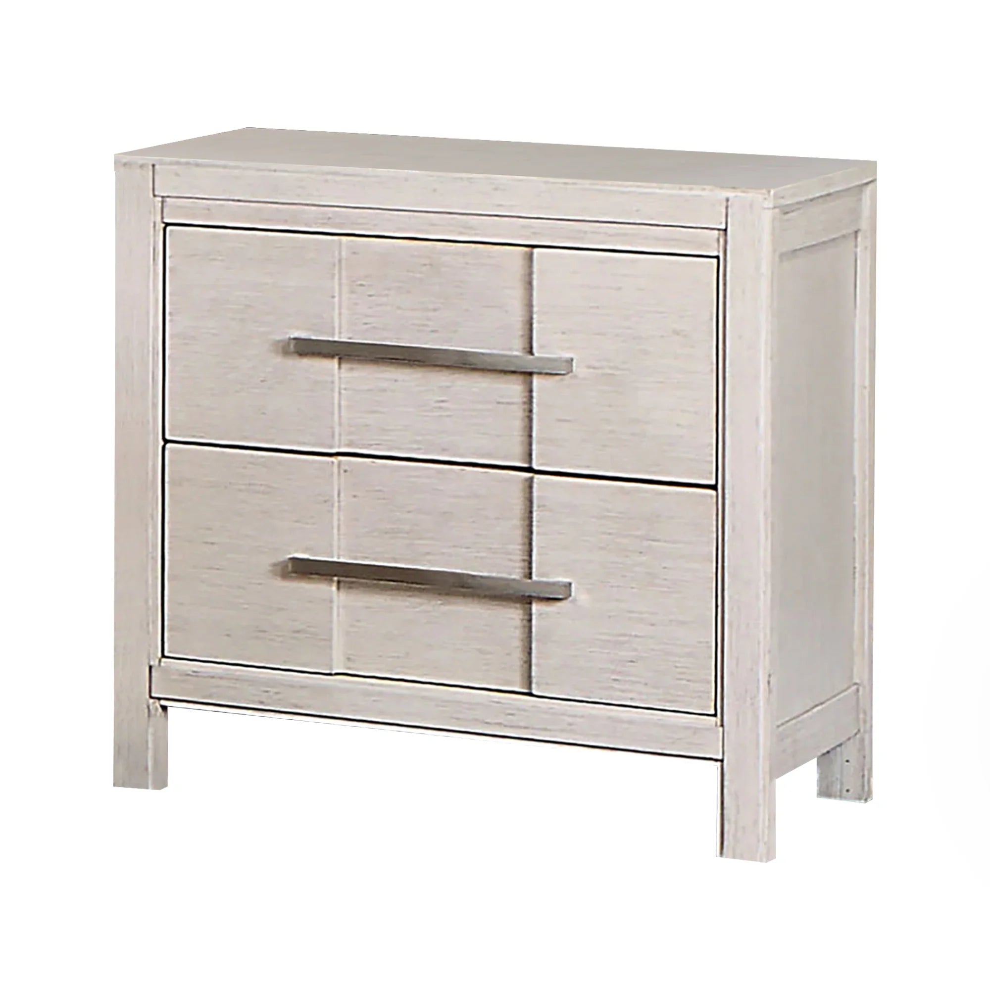Berenice 23" Transitional Solid Wood 2-Drawer Nightstand
