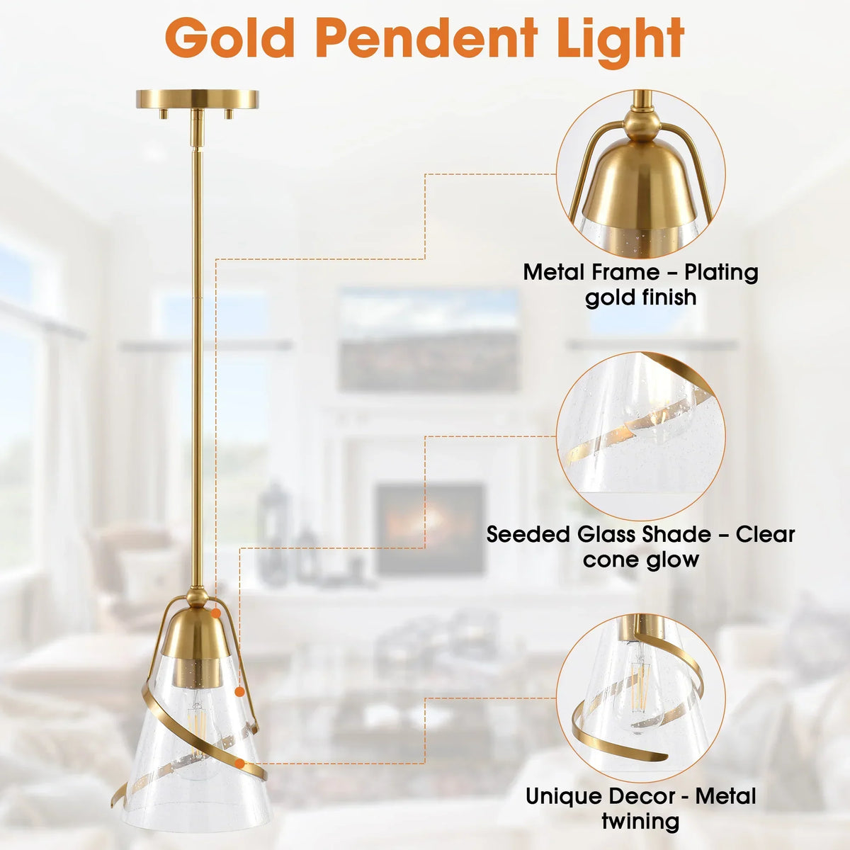7 Inch Ryan 1-Light Island Pendant Light