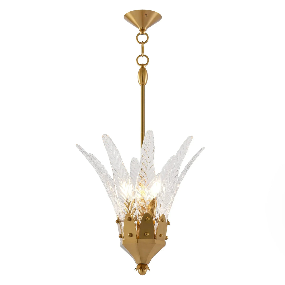 17 Inch Vito 3-Light Feather-shaped Island Pendant Light