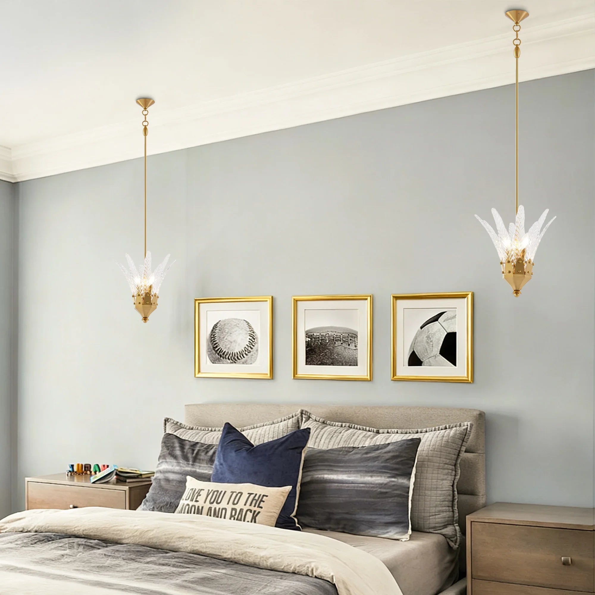 17 Inch Vito 3-Light Feather-shaped Island Pendant Light