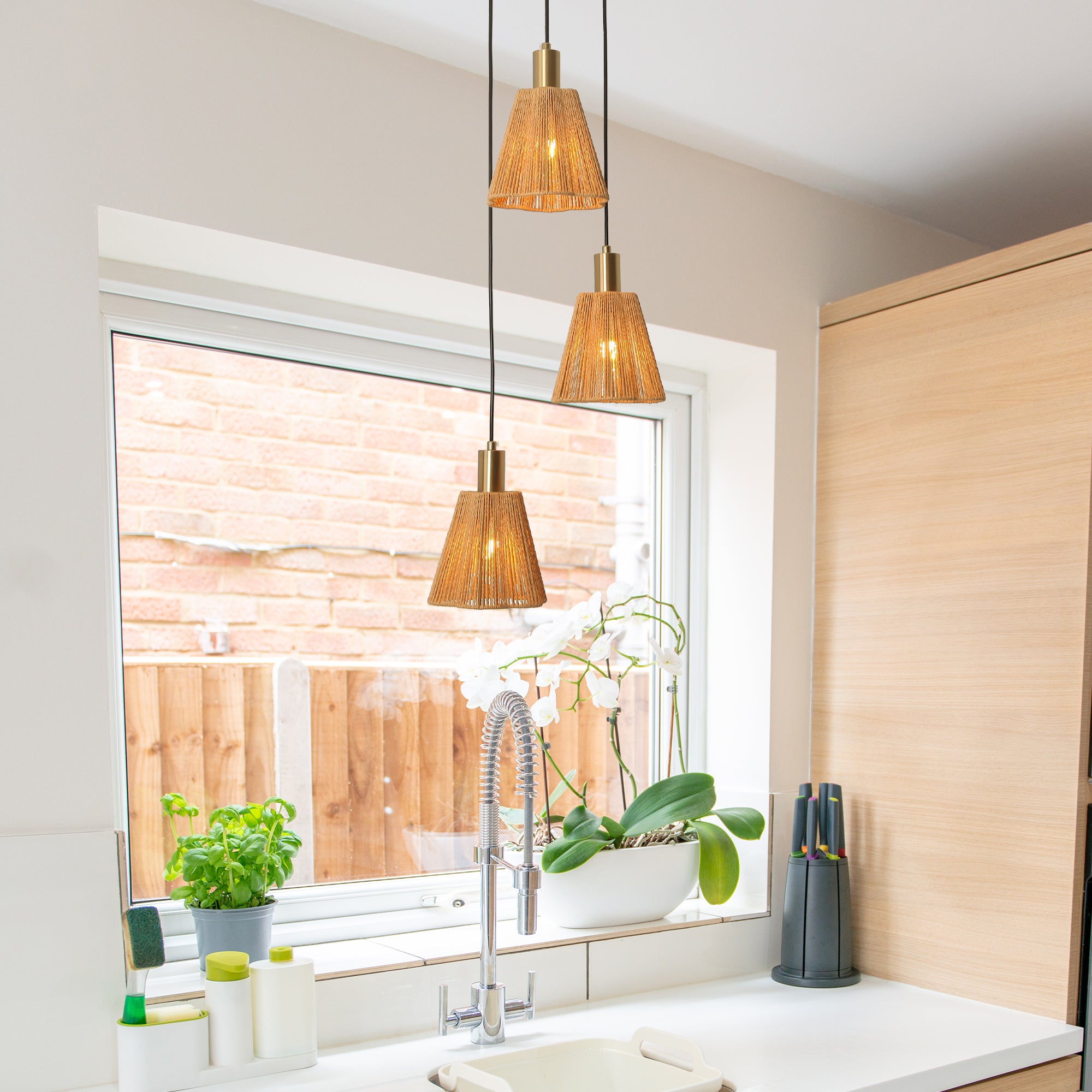 15 Inch Merle 3-Light Island Pendant Light