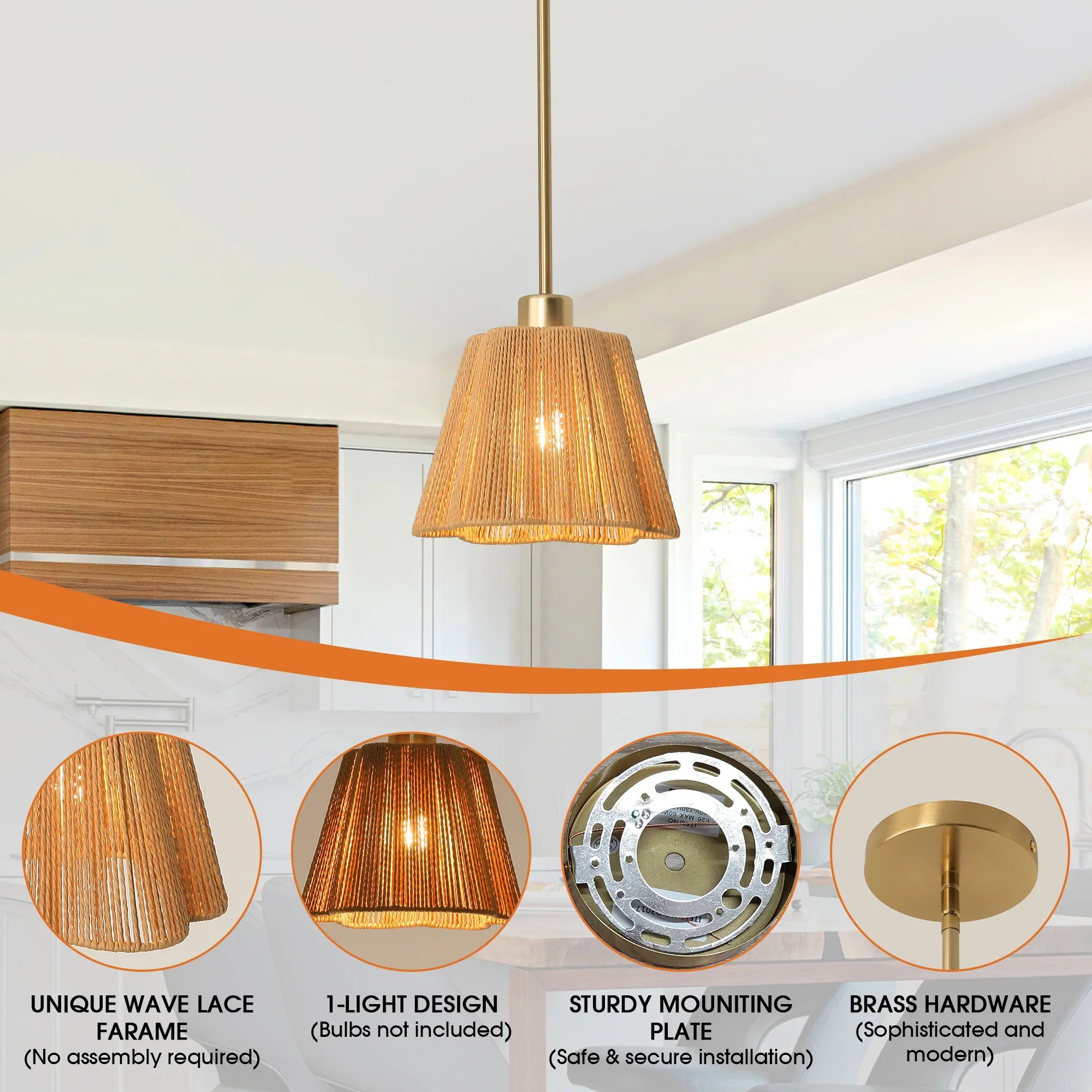 7 Inch Elsa 1-Light Island Pendant Light