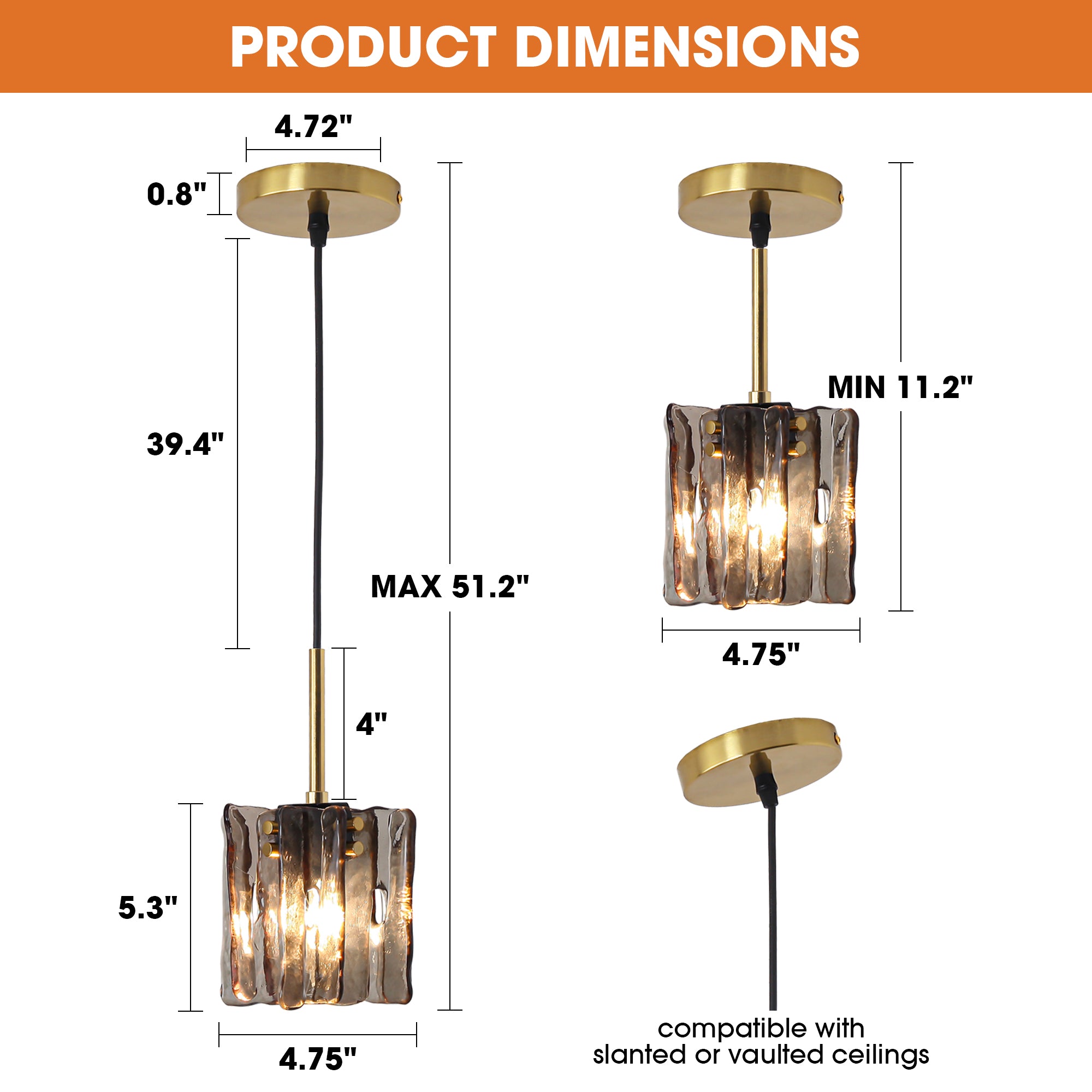 5 Inch Sean 1-Light Island Pendant Light