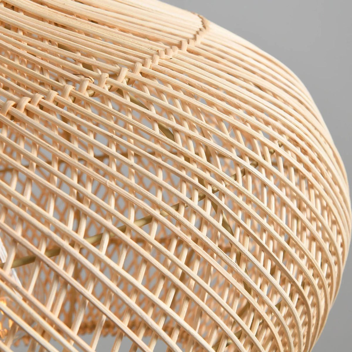14" Xavier Bohemian Handwoven Rattan Island Pendant Light