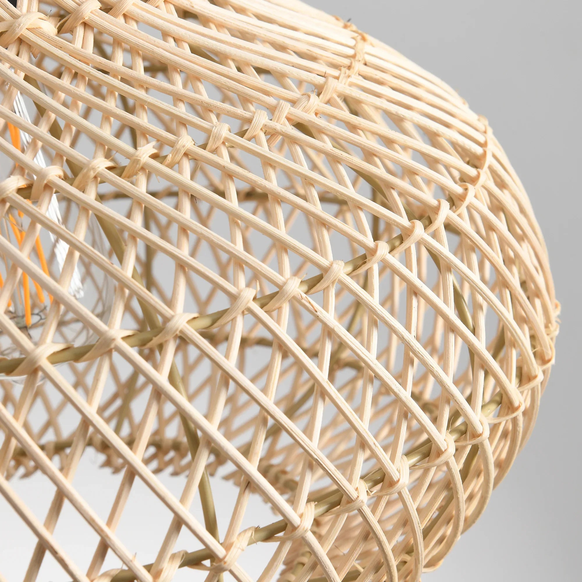 19" Winston Bohemian Handwoven Rattan Island Pendant Light