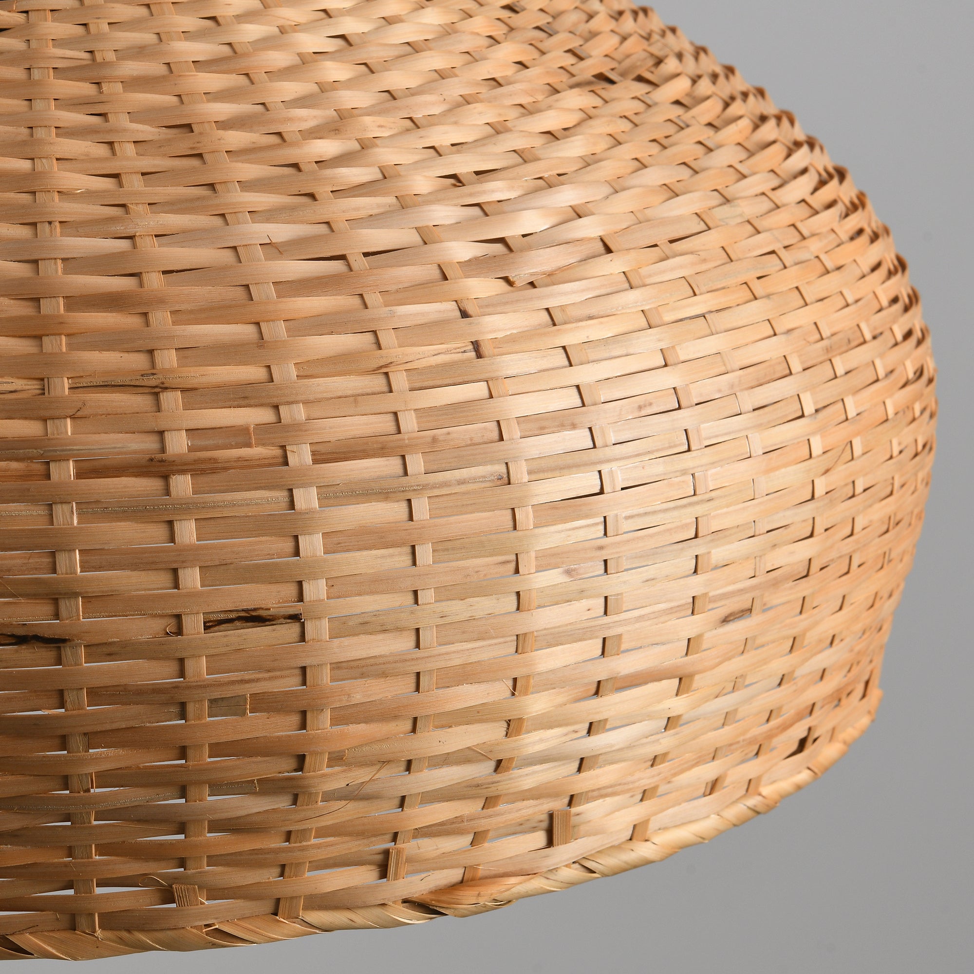 18" Winfred Bohemian Handwoven Bamboo Island Pendant Light