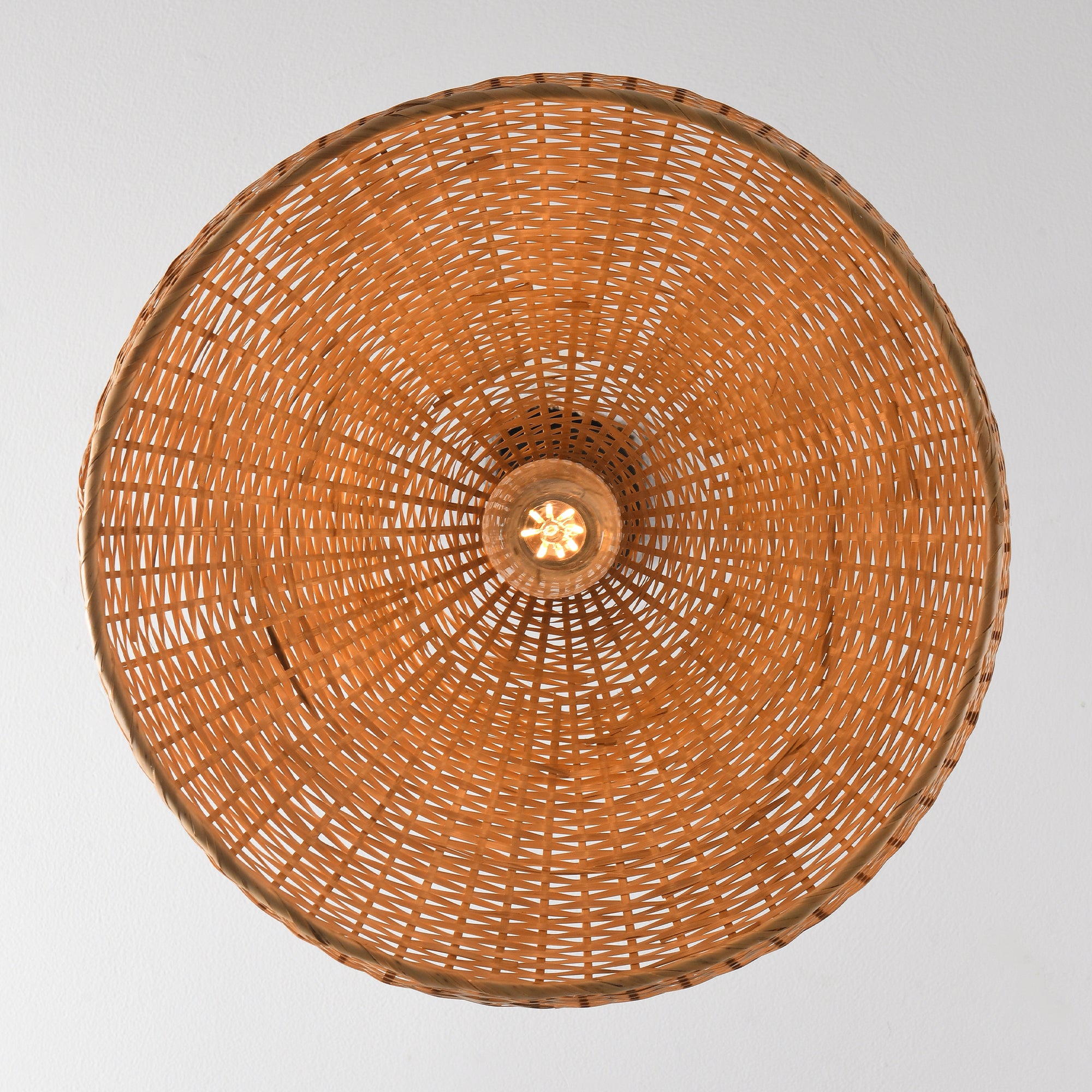 18" Winfred Bohemian Handwoven Bamboo Island Pendant Light