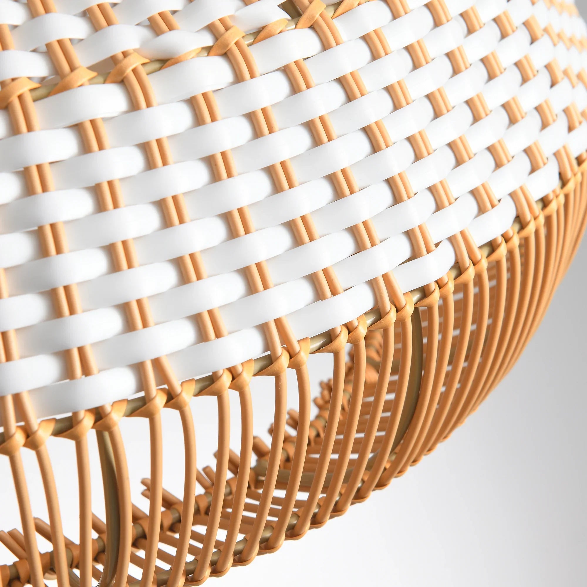 19" Webster Bohemian Handwoven Rattan Island Pendant Light