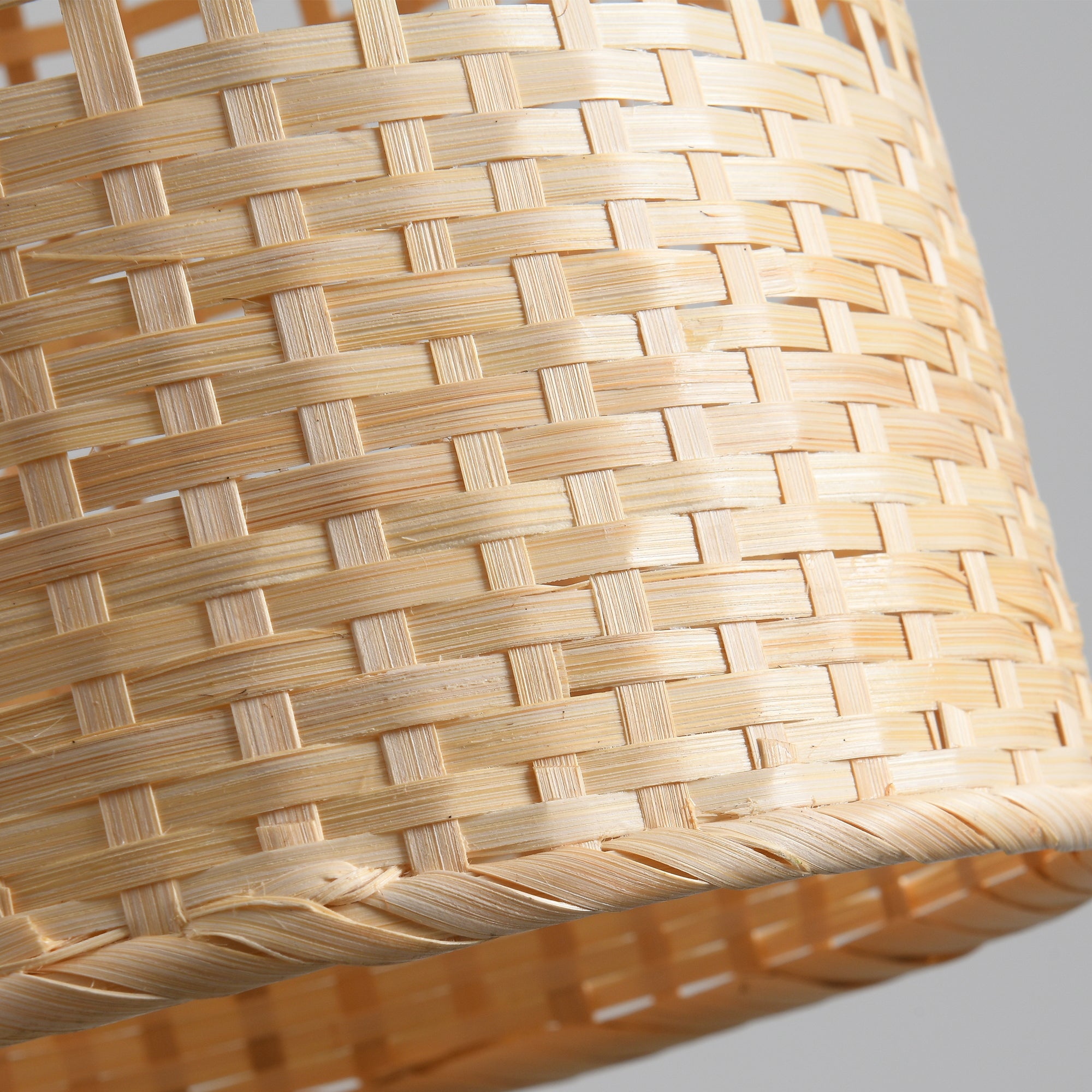 9" Vivian Bohemian Handwoven Bamboo Island Pendant Light