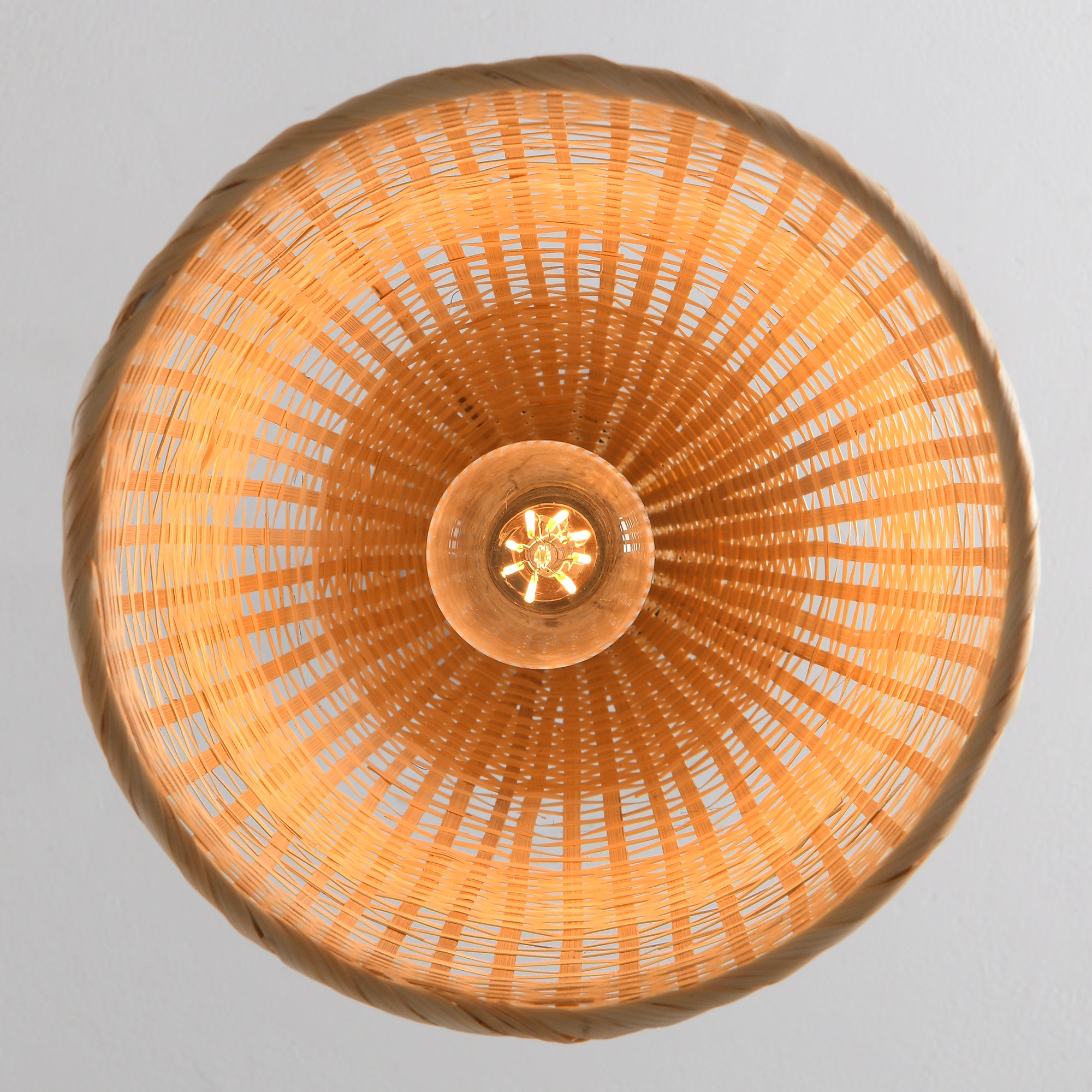 9" Vivian Bohemian Handwoven Bamboo Island Pendant Light