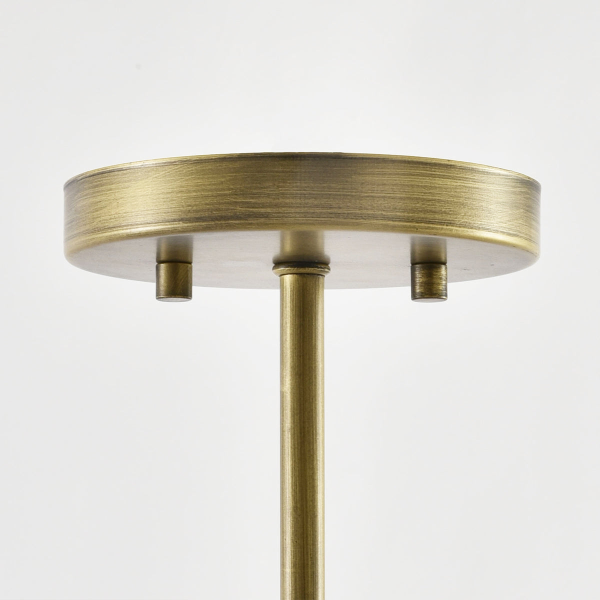 Mick 3-Light Antique Brass Antler Semi-Flush Mount Ceiling Light