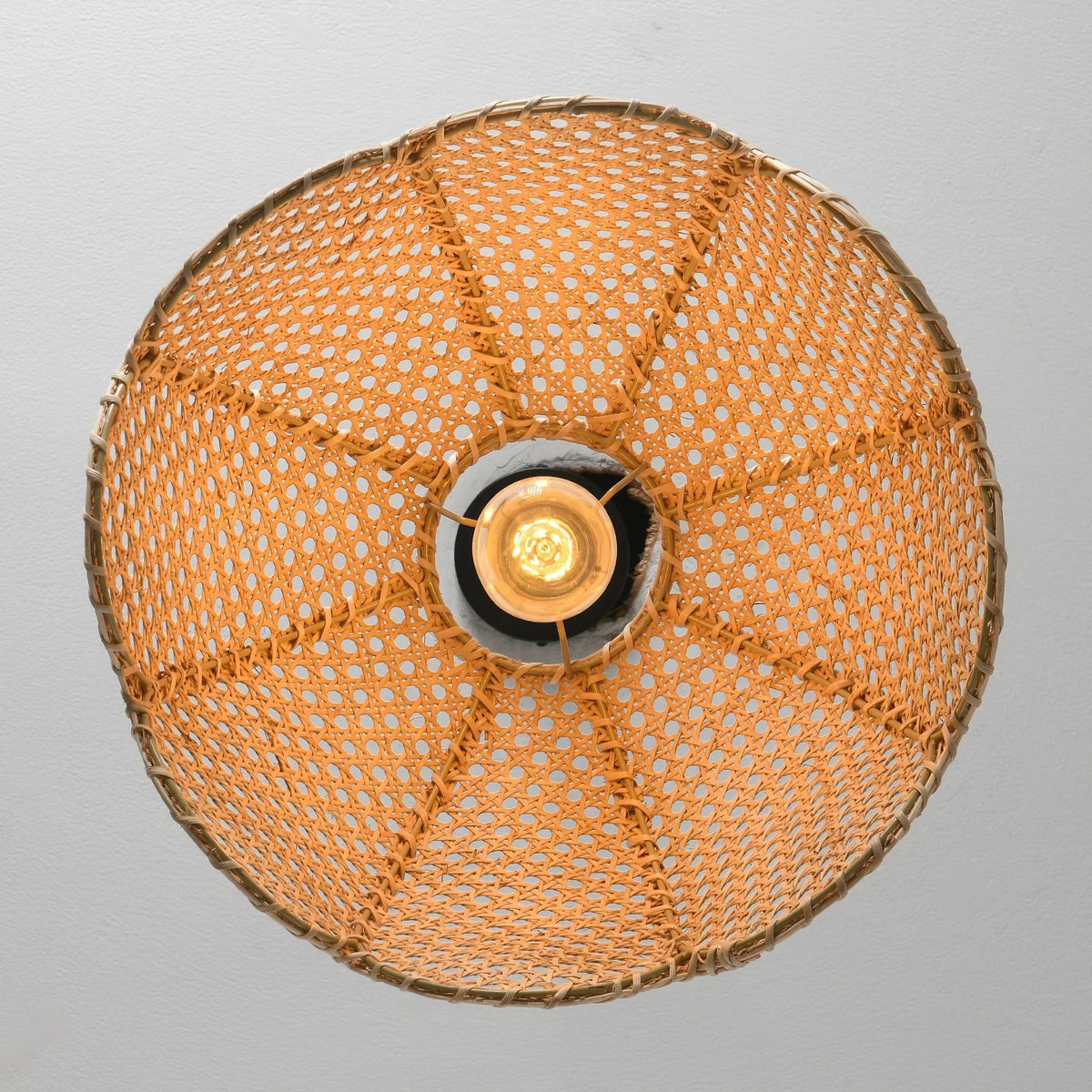 16" Verne Bohemian Handwoven Rattan Island Pendant Light
