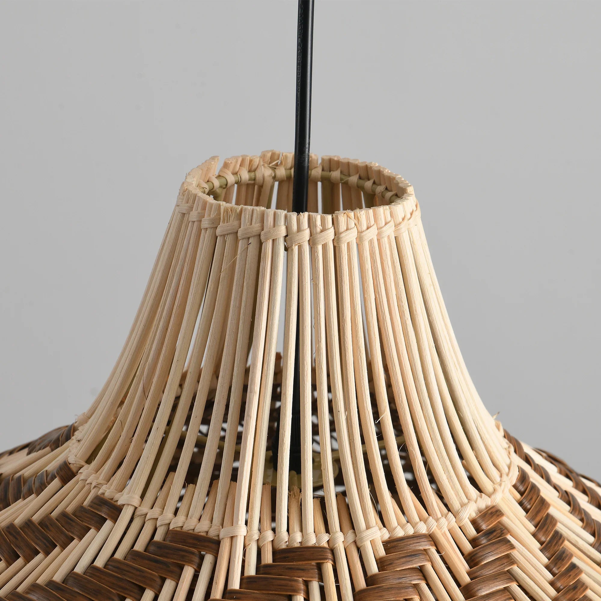 19" Tyrone Bohemian Handwoven Rattan Island Pendant Light