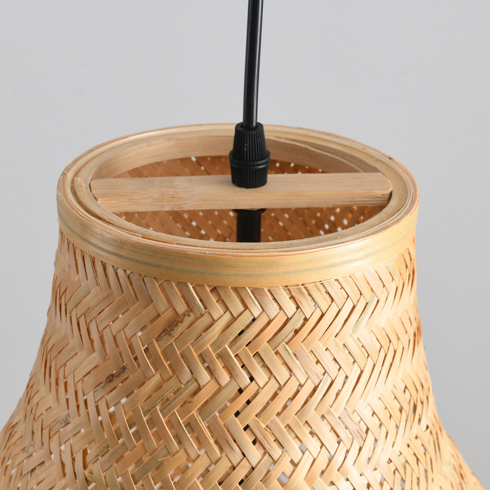 15" Troy Bohemian Handwoven Bamboo Island Pendant Light