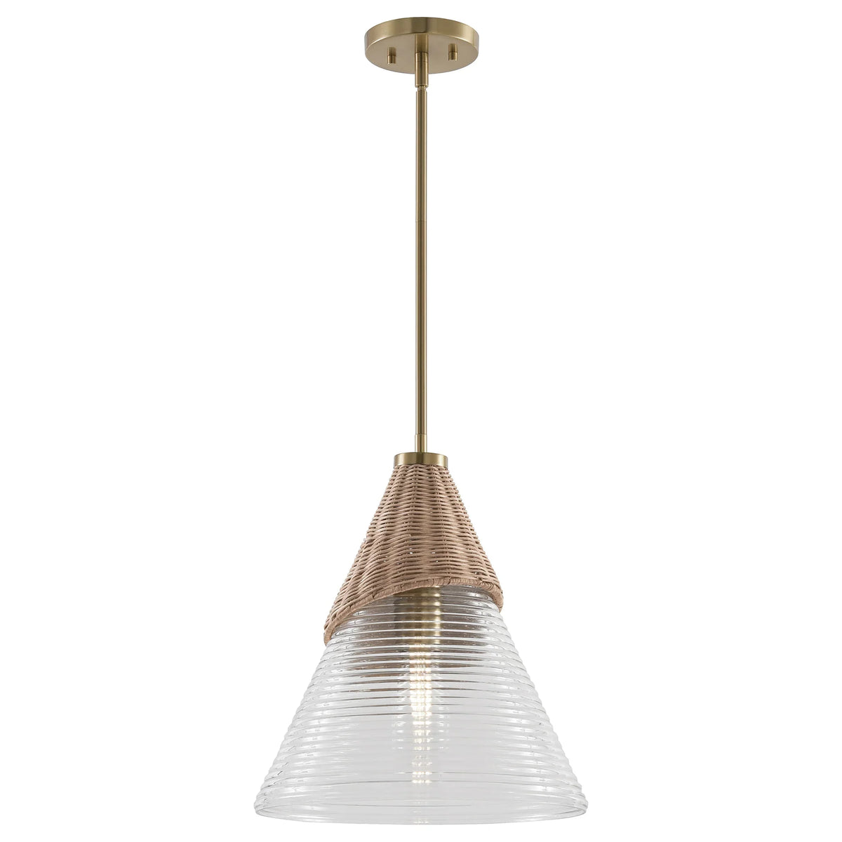 Colin 1-Light Golden Bohemian Island Pendant Light