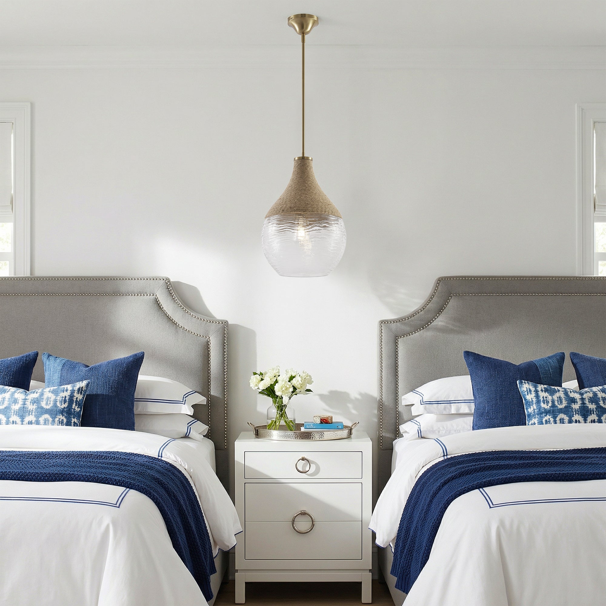 Colby 1-Light Golden Bohemian Island Pendant Light