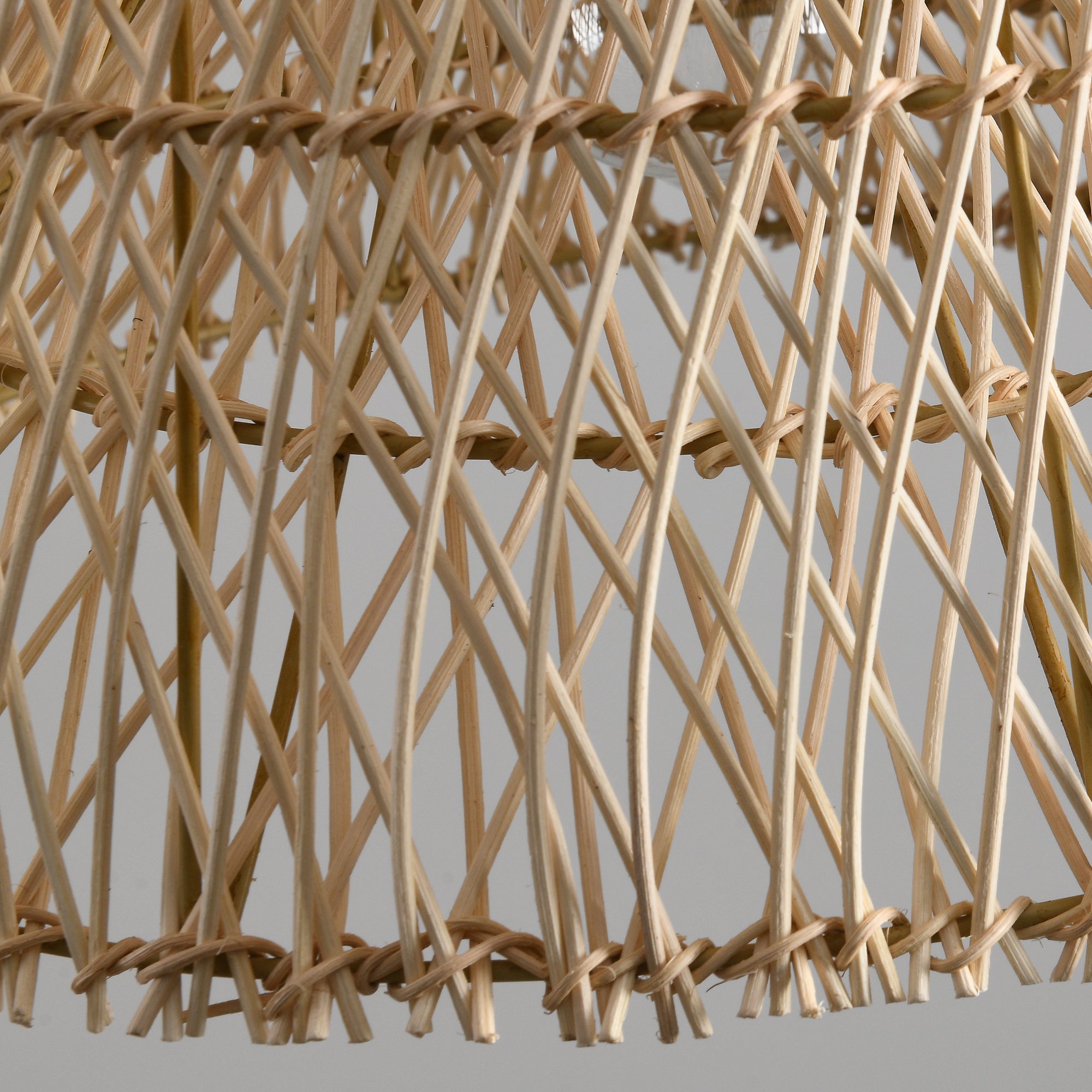 18" Tobias Bohemian Handwoven Rattan Island Pendant Light