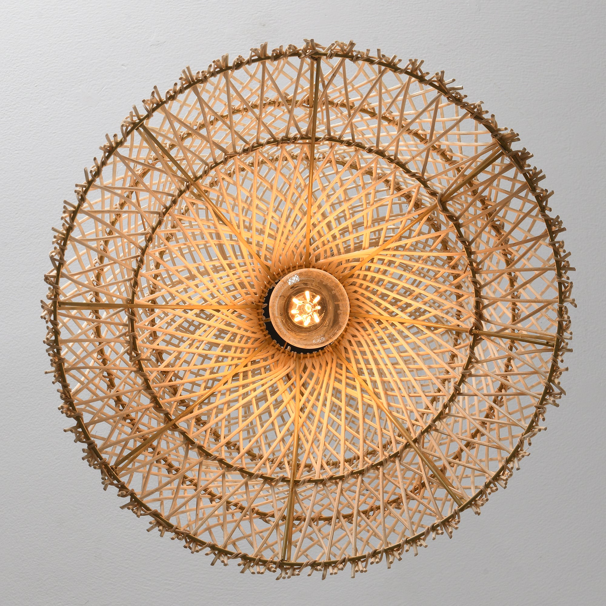 18" Tobias Bohemian Handwoven Rattan Island Pendant Light