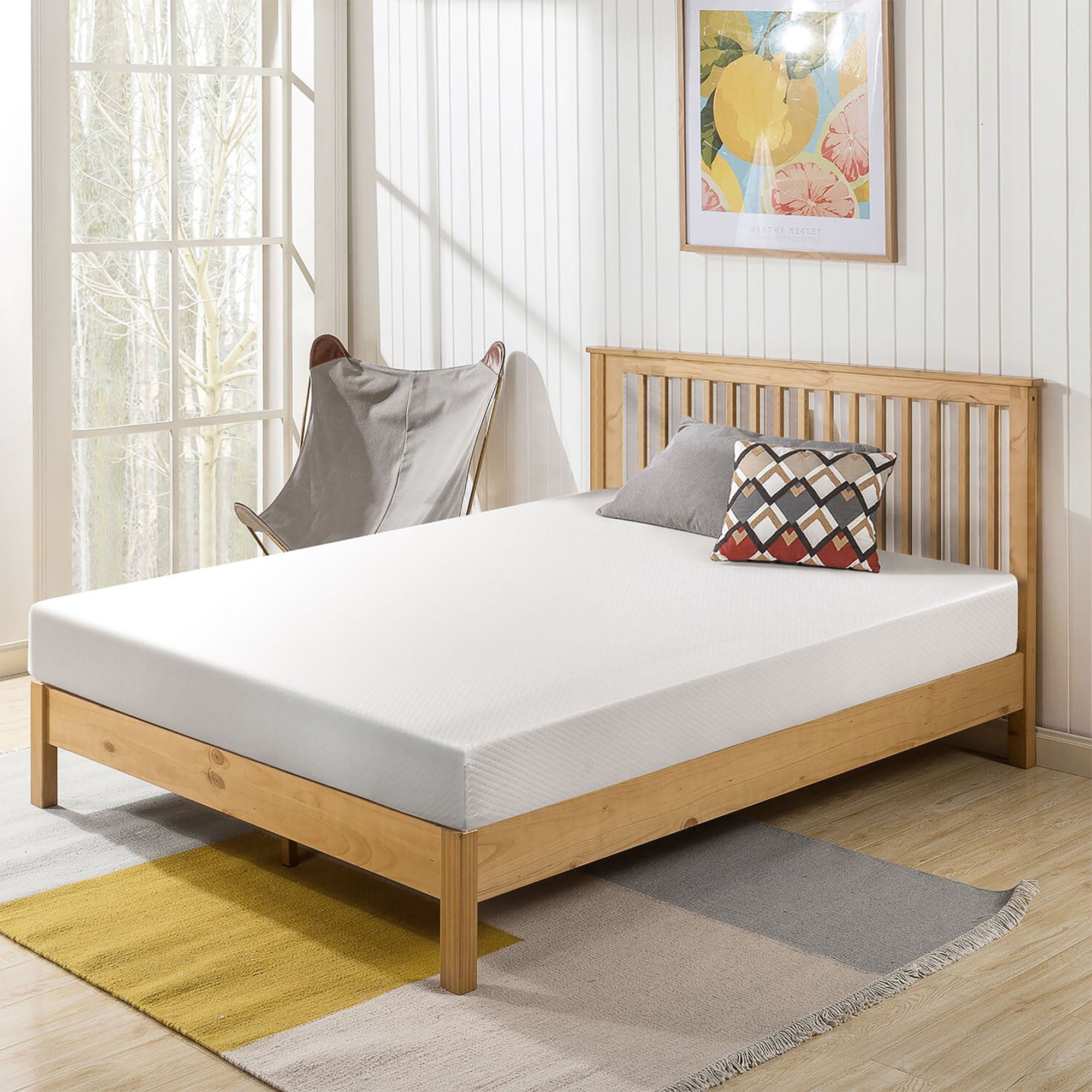 Artemisia 6" White Memory Foam Medium Firm Mattress with 1” Gel Infused Memory Foam