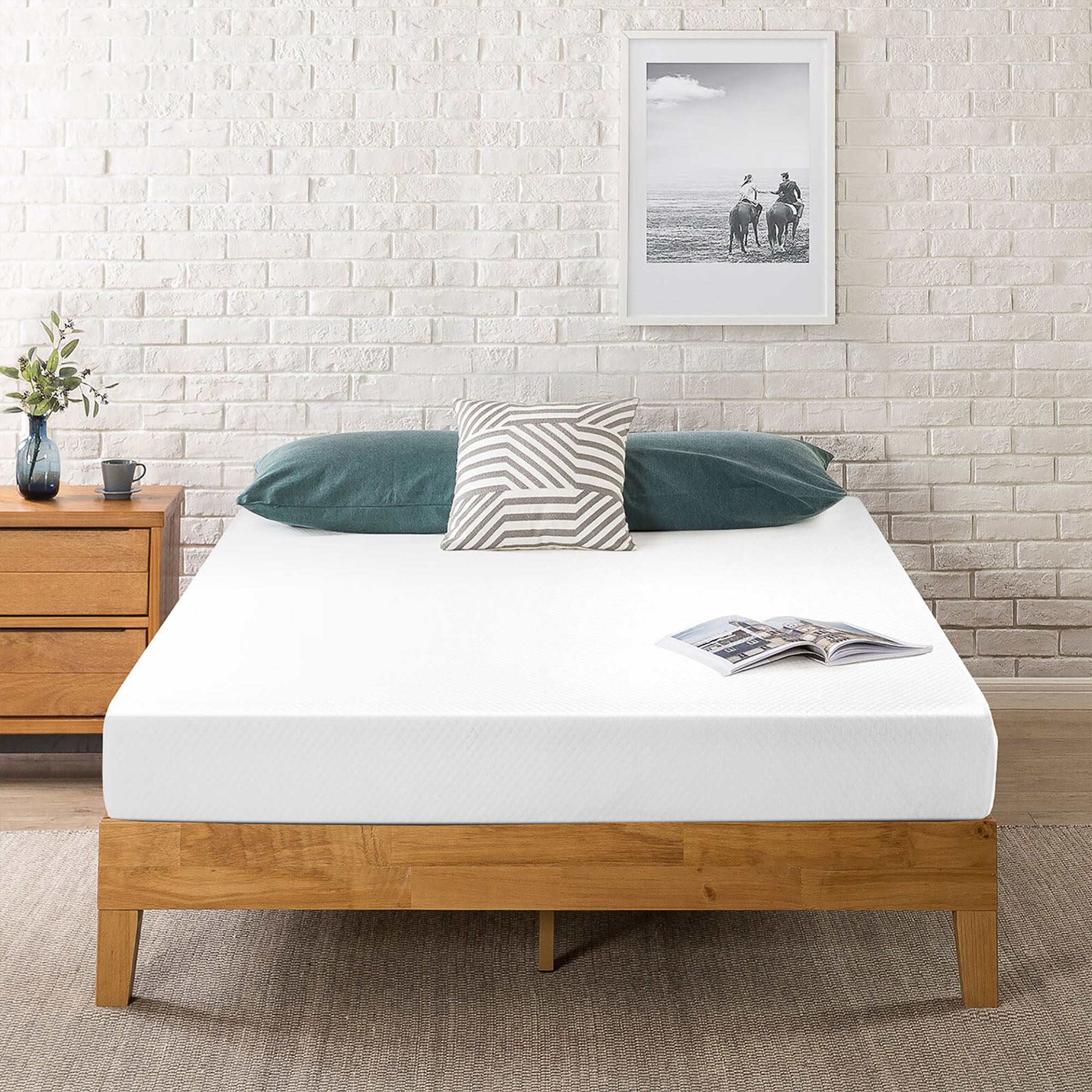 Artemisia 6" White Memory Foam Medium Firm Mattress with 1” Gel Infused Memory Foam