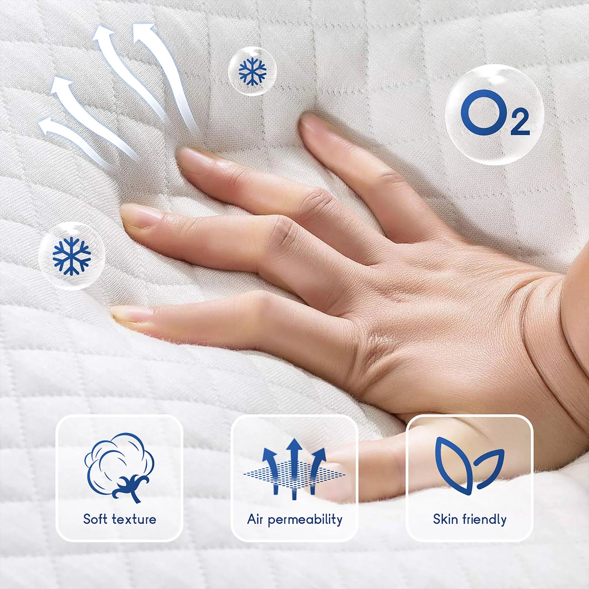 Artemisia 6" White Memory Foam Medium Firm Mattress with 1” Gel Infused Memory Foam