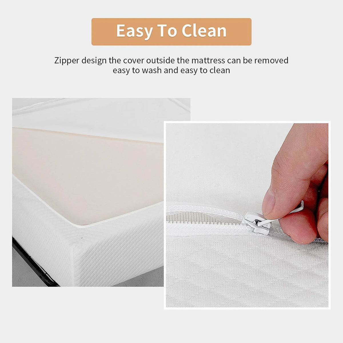 Artemisia 8" White Memory Foam Medium Firm Mattress with 2” Gel Infused Memory Foam