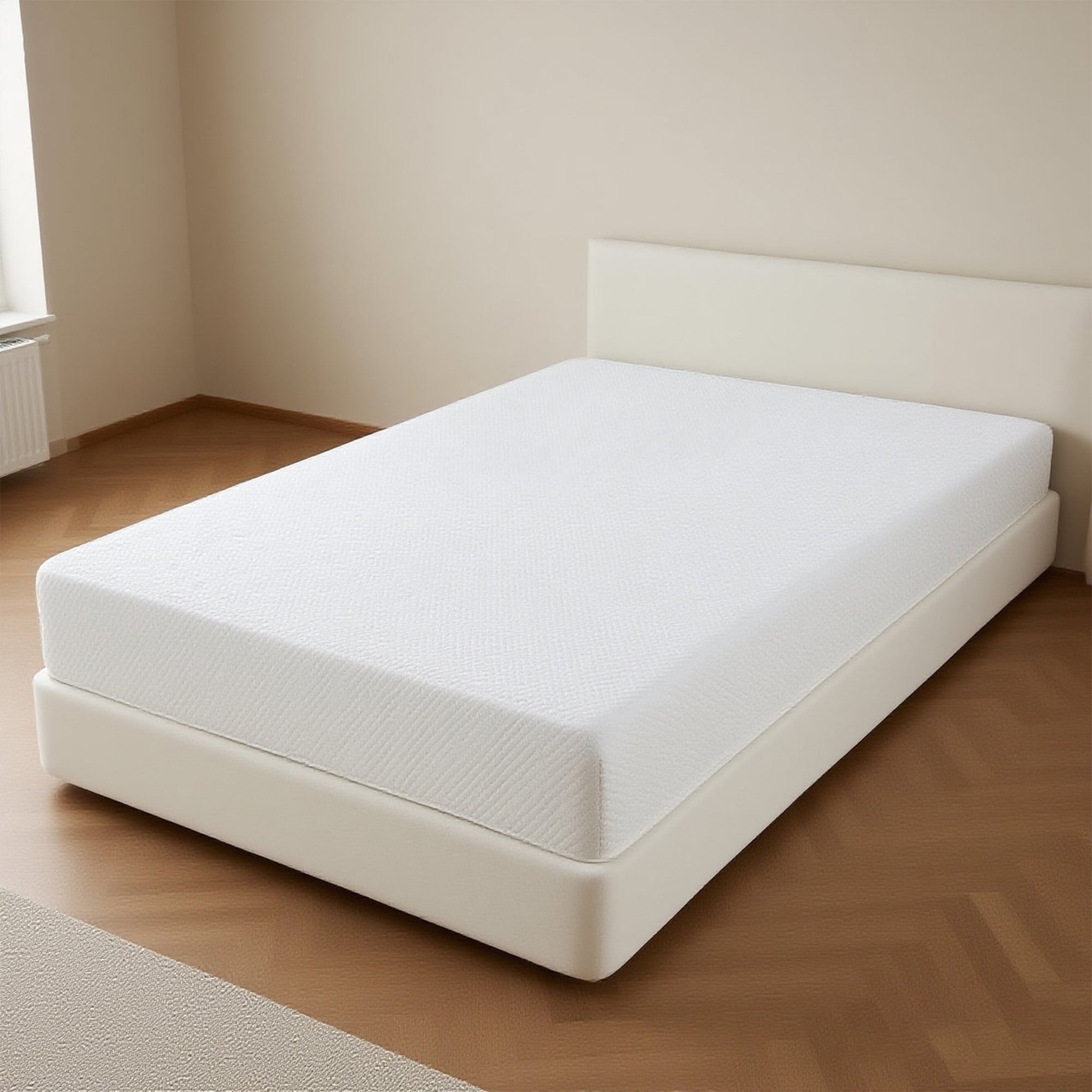 Artemisia 8" White Memory Foam Medium Firm Mattress with 2” Gel Infused Memory Foam
