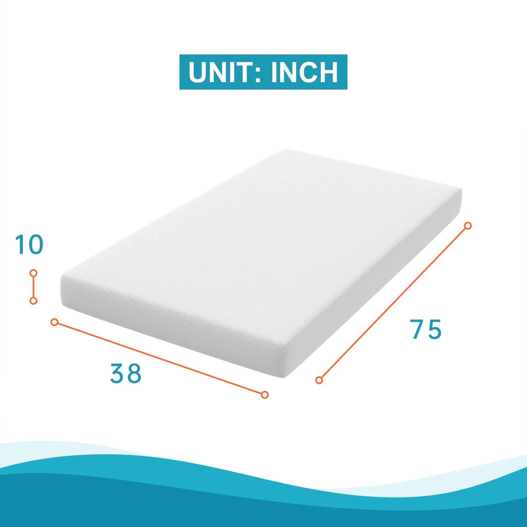 Artemisia 10" White Memory Foam Medium Firm 100% Polyester CertiPUR-US Mattress