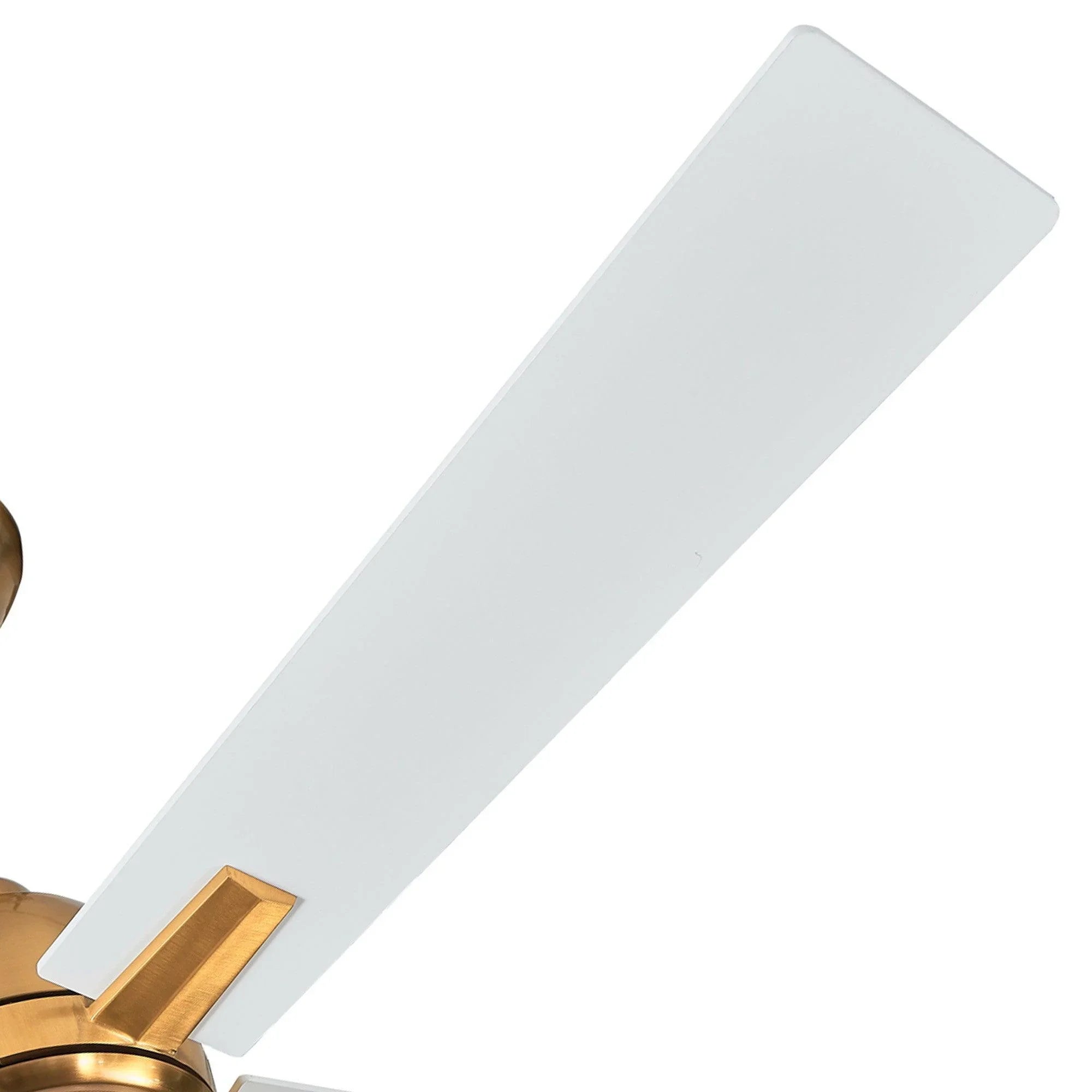 Ventilador de techo reversible Linden de 48" con motor de CC, montaje en varilla, iluminación y control remoto