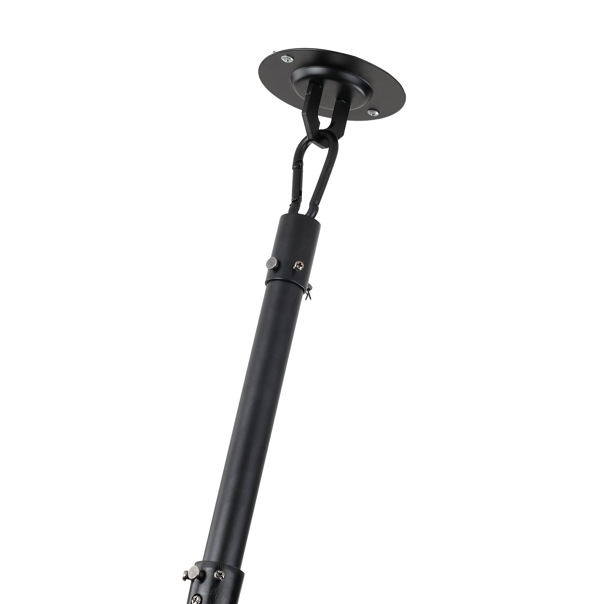 20 Inch Black Industrial Rotatable LED Downrod Fan Floor Fan with Remote Control