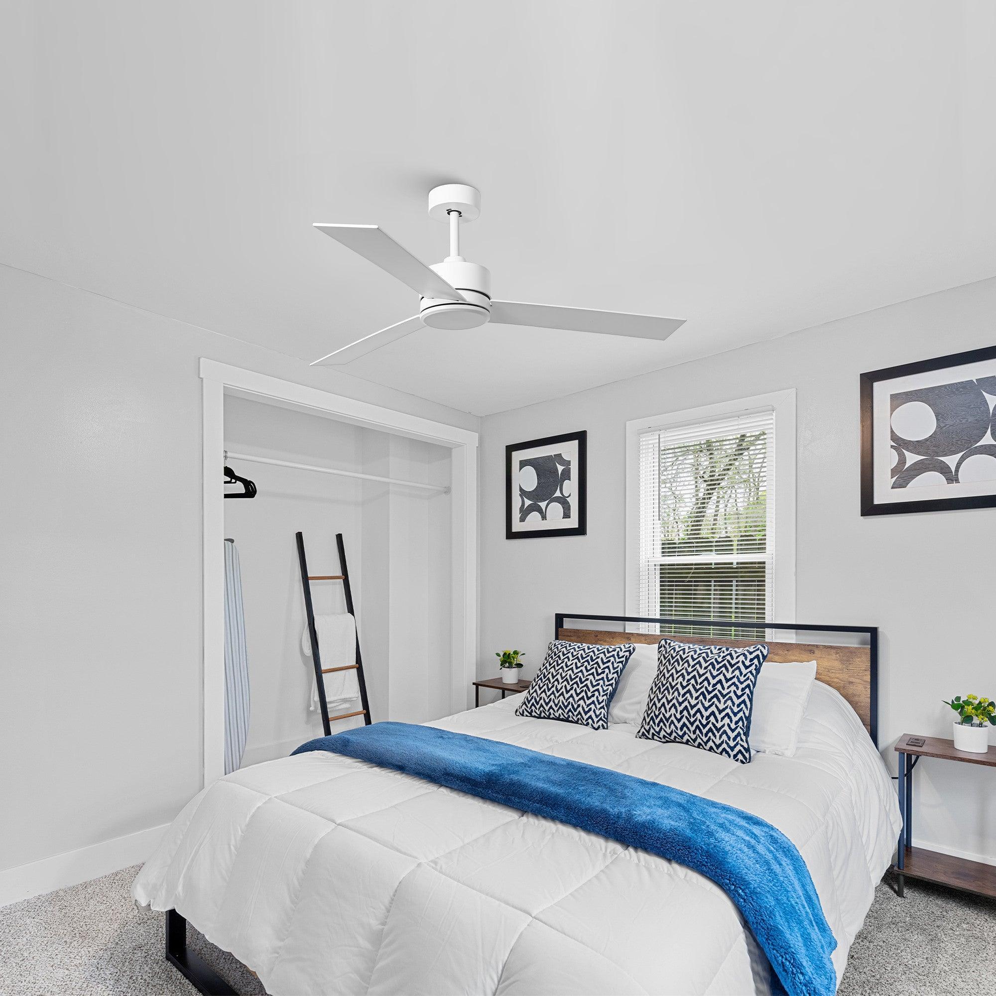 52" DC Motor 3 Blades Modern Downrod Mount Ceiling Fan