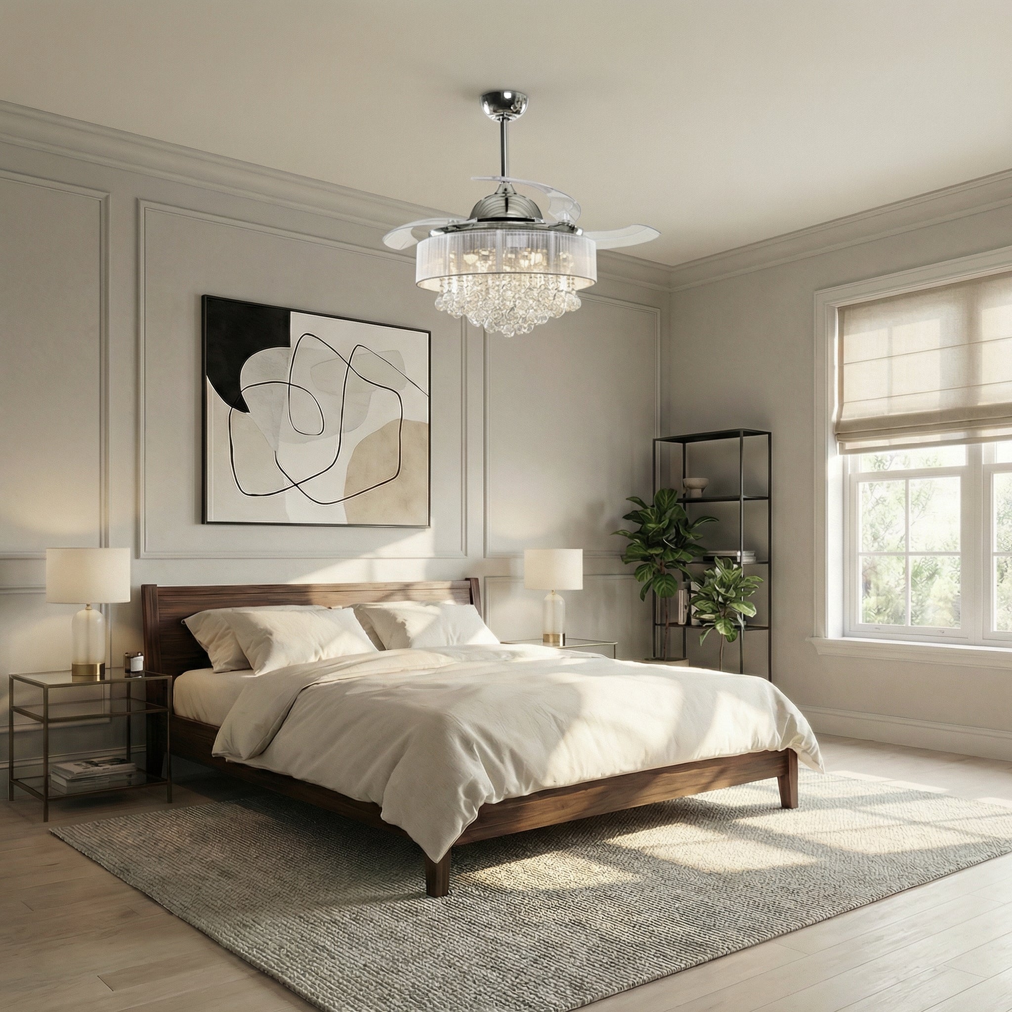 Ventilador inteligente Broxburne de 42" con luz LED