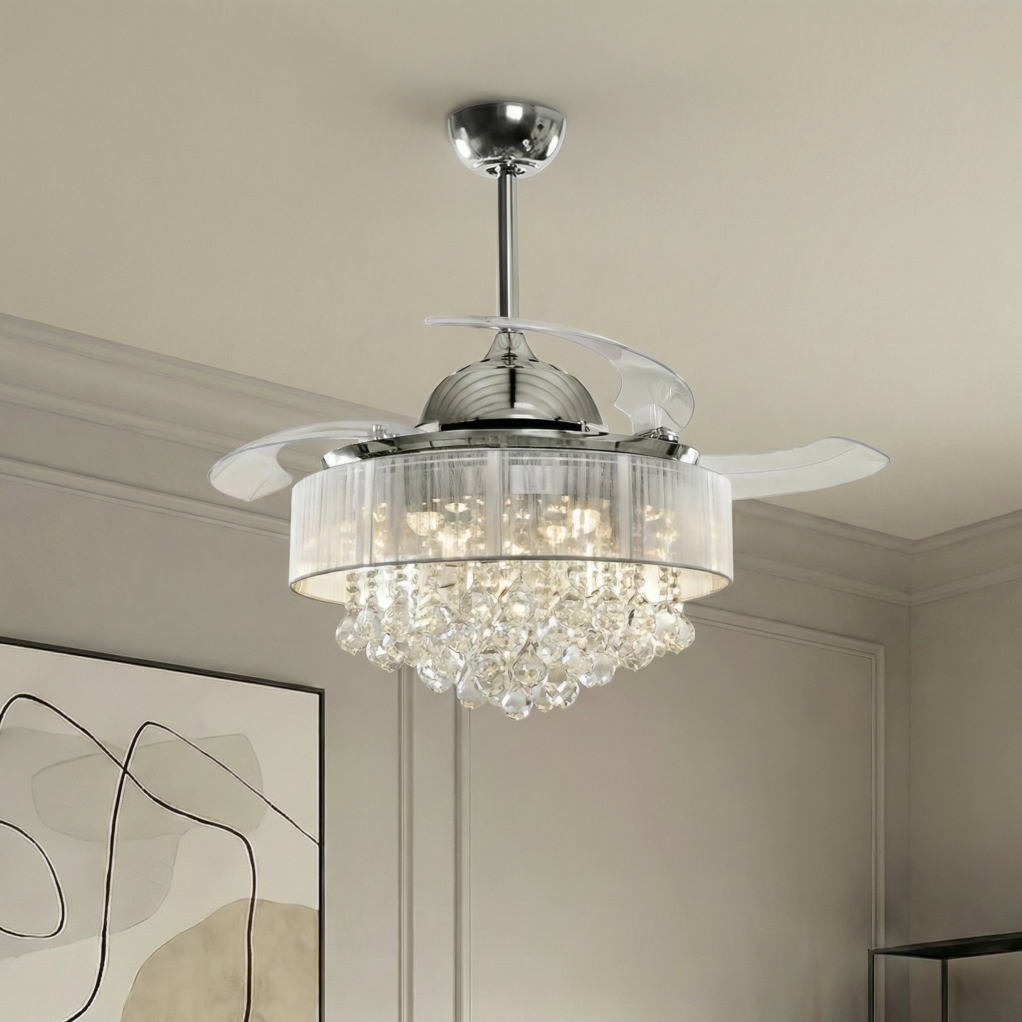 Ventilador inteligente Broxburne de 42" con luz LED