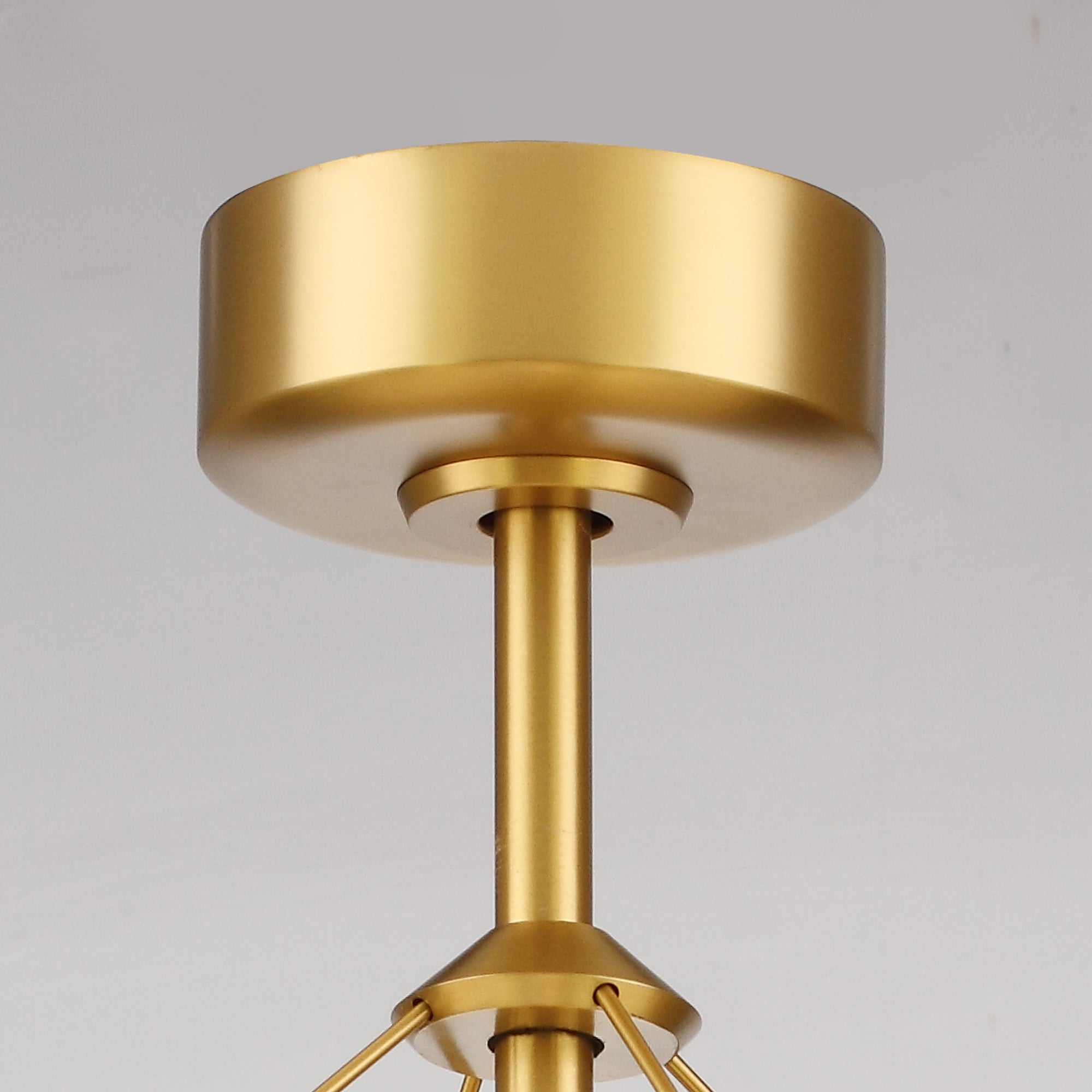 30 Inch Mona Golden Downrod Mount Fandelier with Remote Control