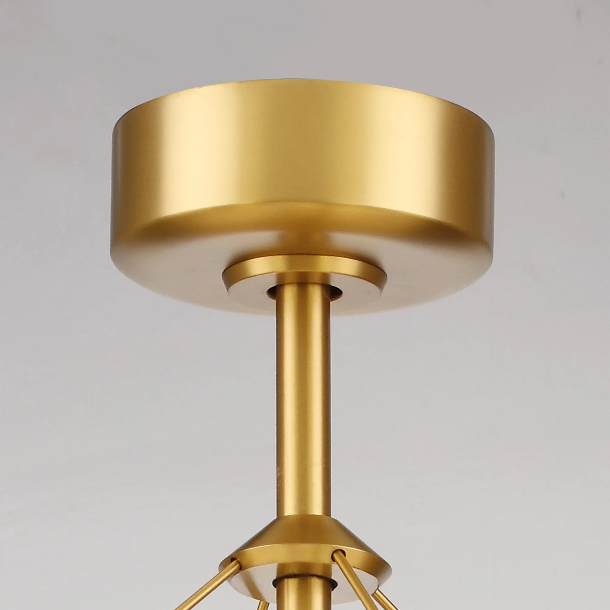 30 Inch Mona Golden Downrod Mount Fandelier with Remote Control