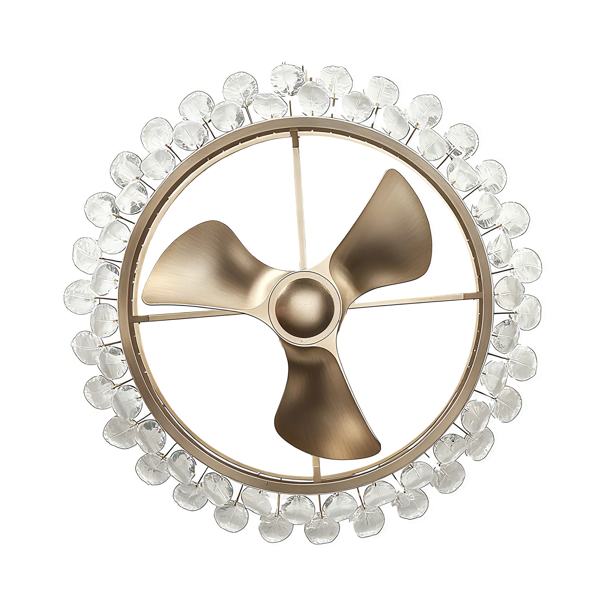 32 Inch Ogden Antique Silver Luxury Fandelier with Light and Remote Control