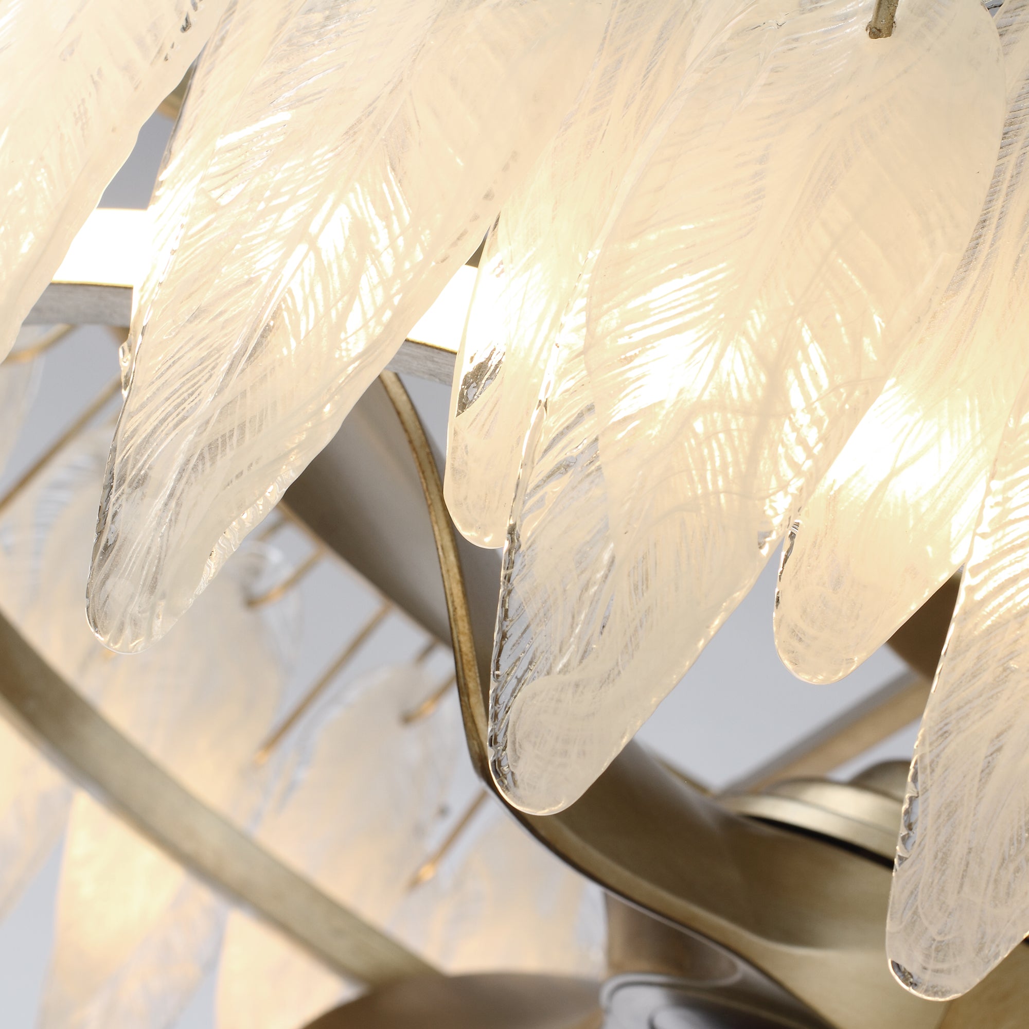 32 Inch Ogden Antique Silver Luxury Fandelier with Light and Remote Control