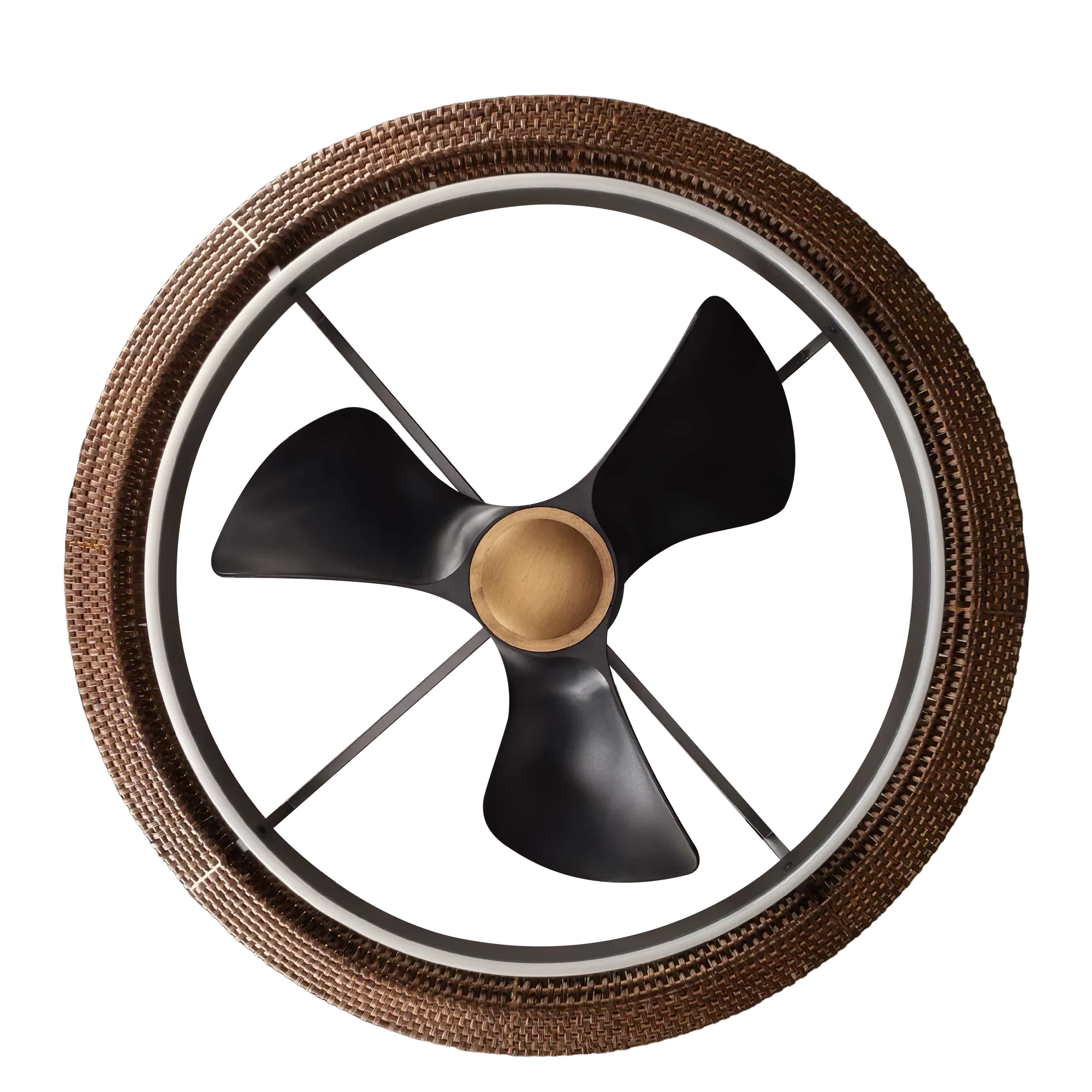 33 Inch Elijah Black-Charcoal Gray Luxury Fandelier with Light and Remote Control