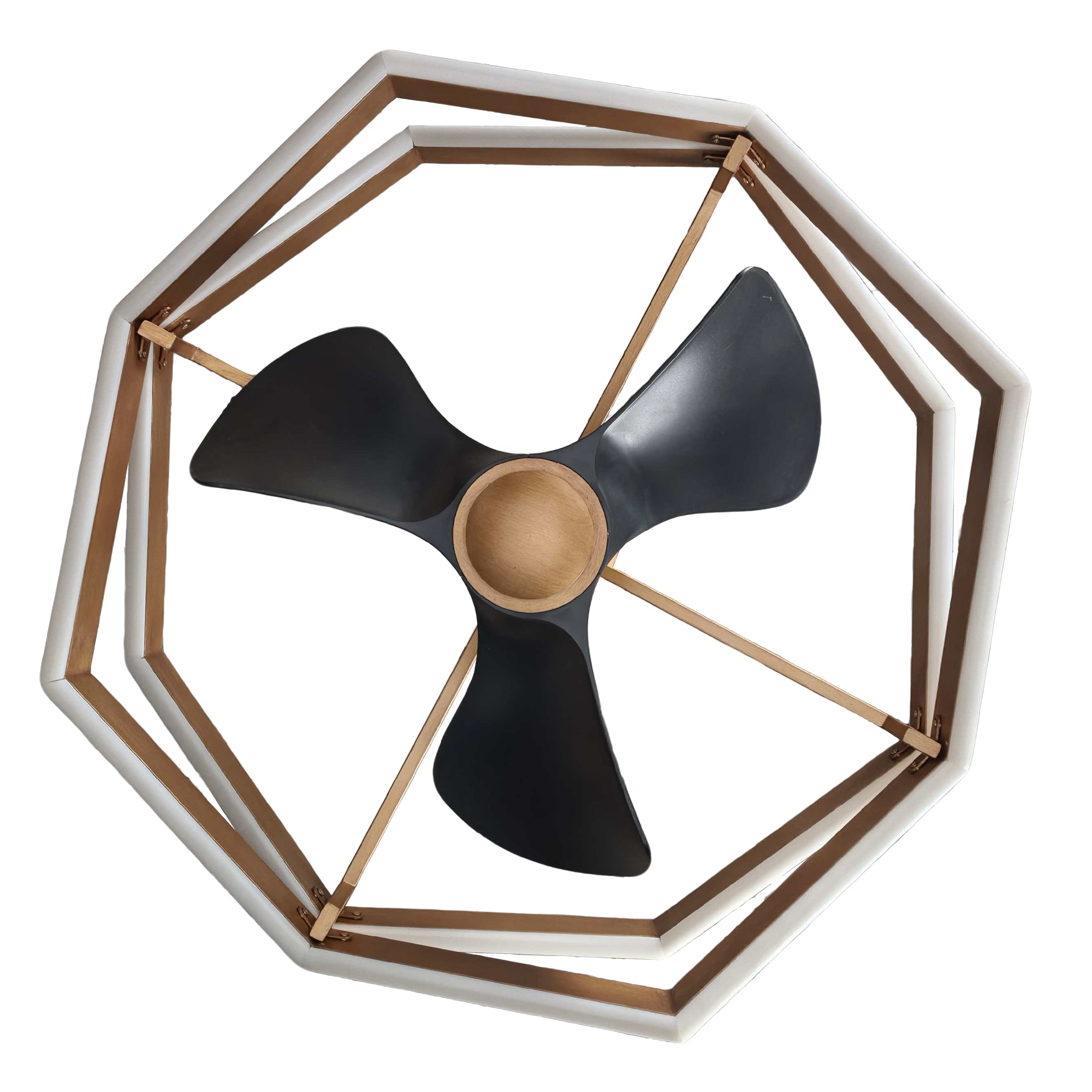 31 Inch Willie Antique Golden Luxury Fandelier with Light and Remote Control