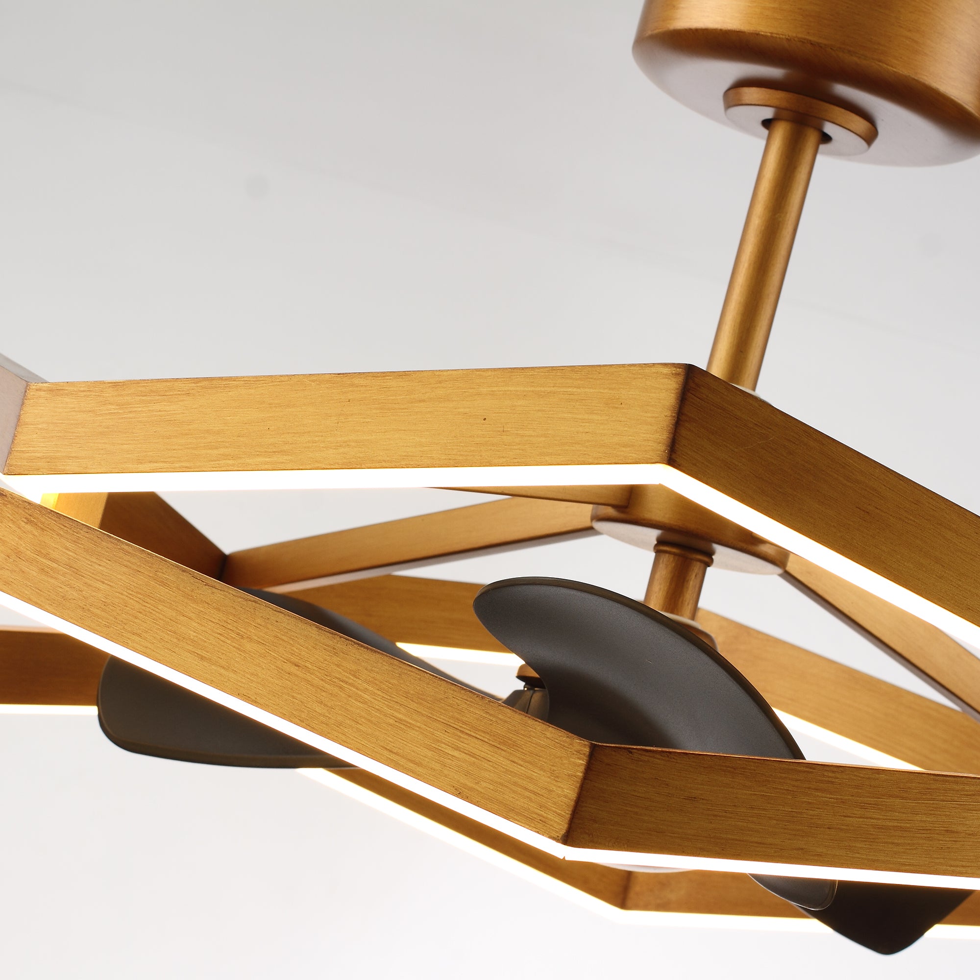 31 Inch Willie Antique Golden Luxury Fandelier with Light and Remote Control