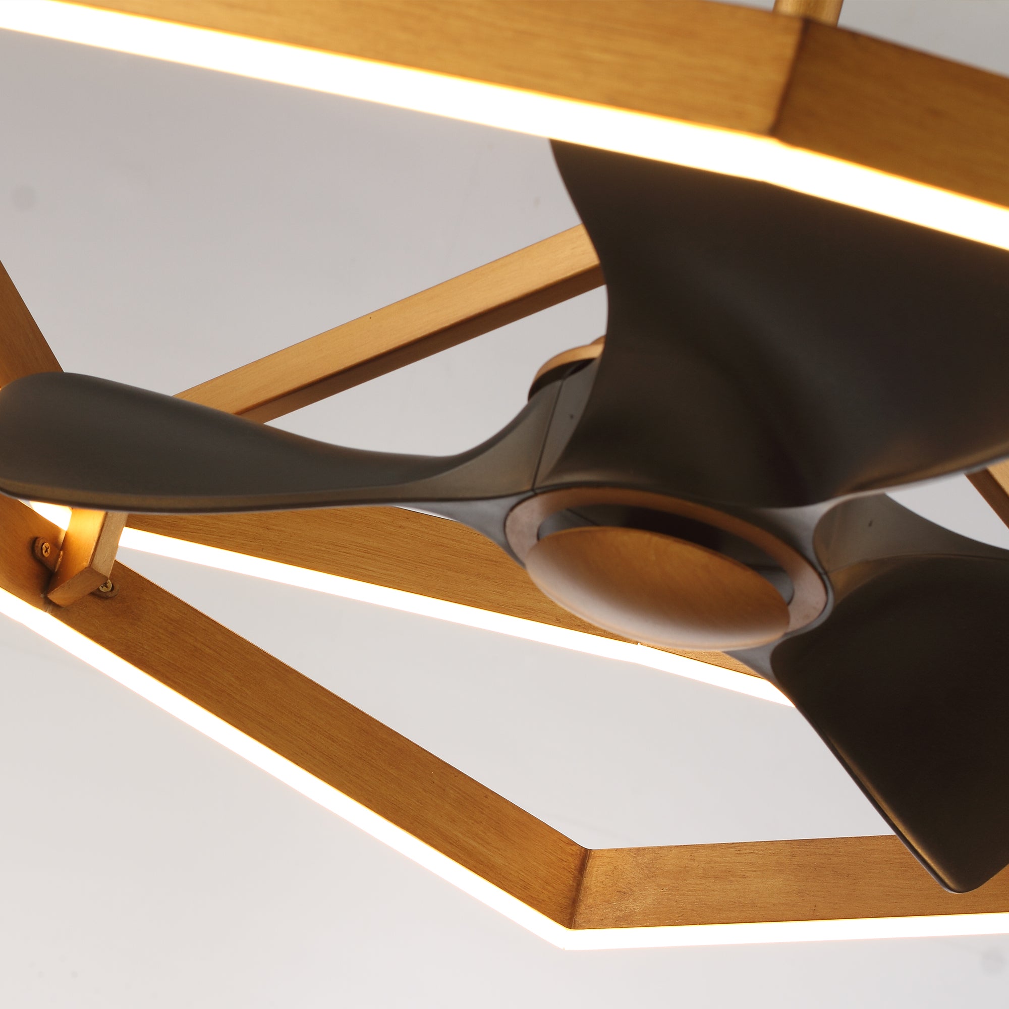 31 Inch Willie Antique Golden Luxury Fandelier with Light and Remote Control